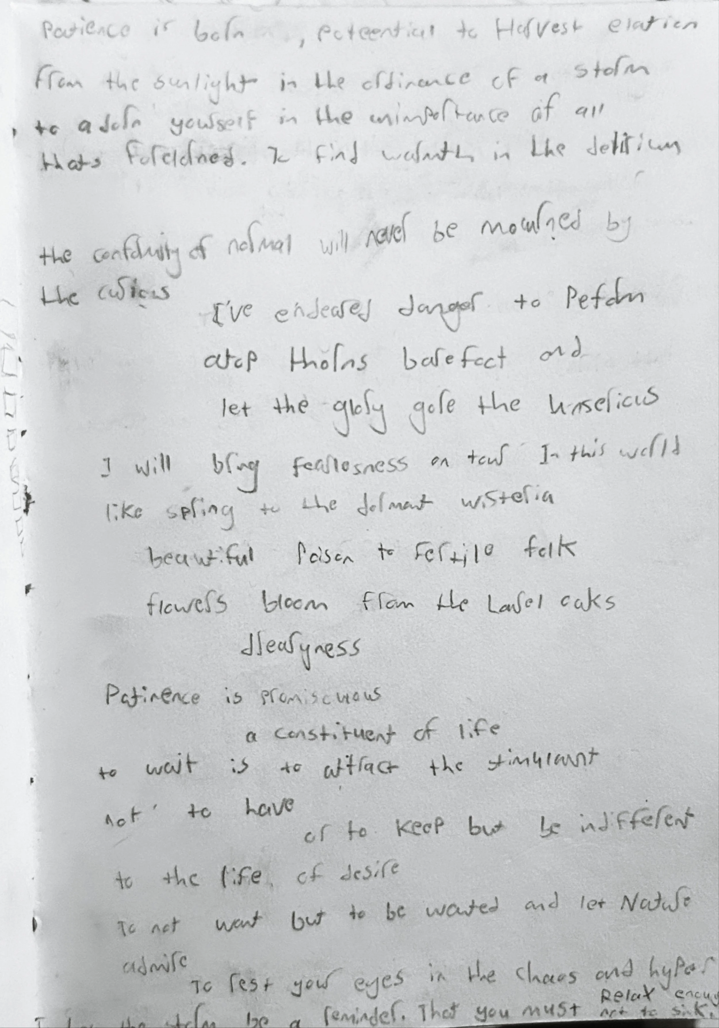 RELAX ENOUGH NOT TO SINK