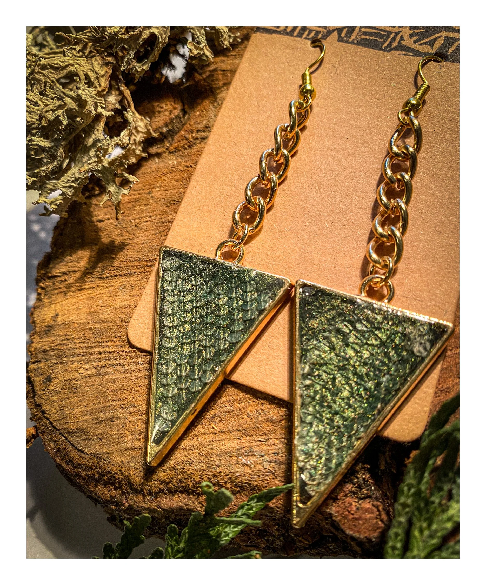Dragon Scale Drop Earrings