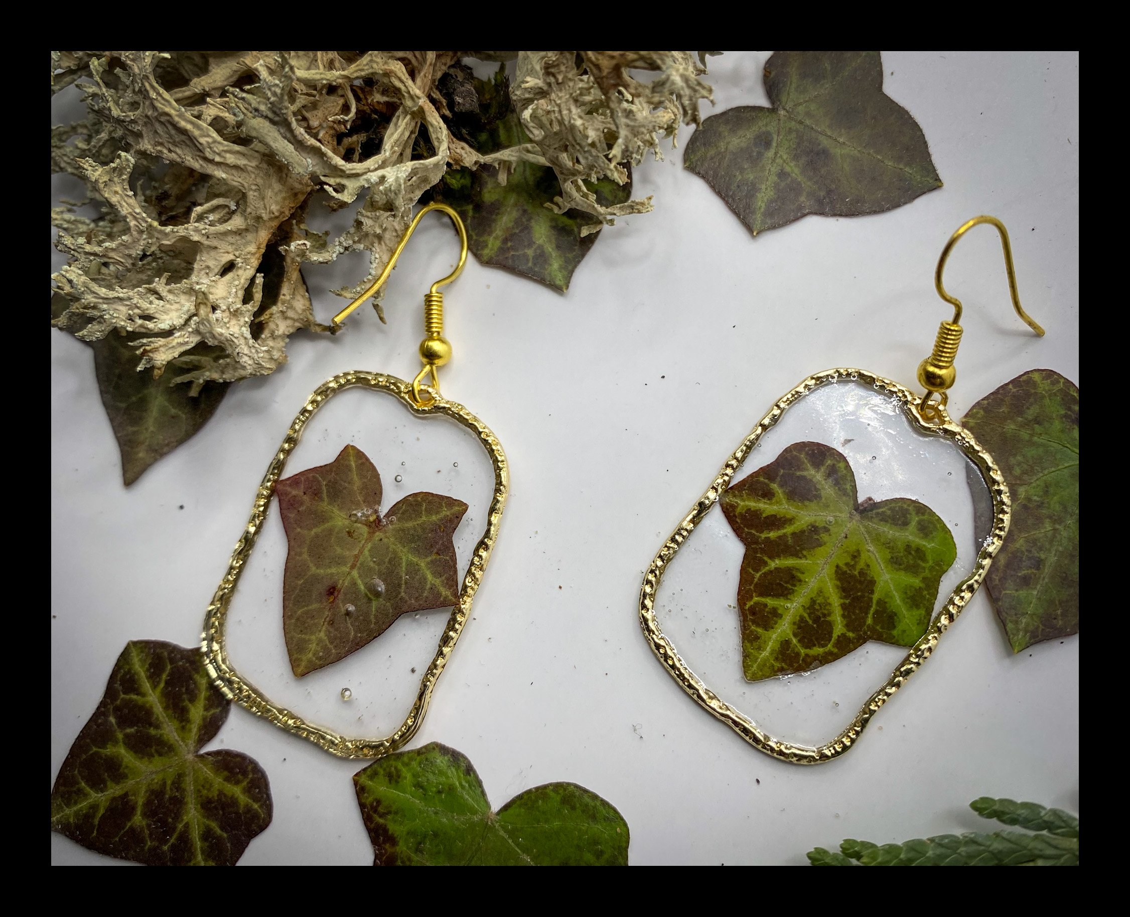 Rectangular Ivy Earrings