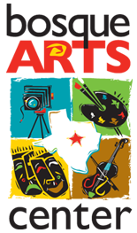 Colorful poster with icons of a camera, paint palette, fireworks, guitar, and a star.