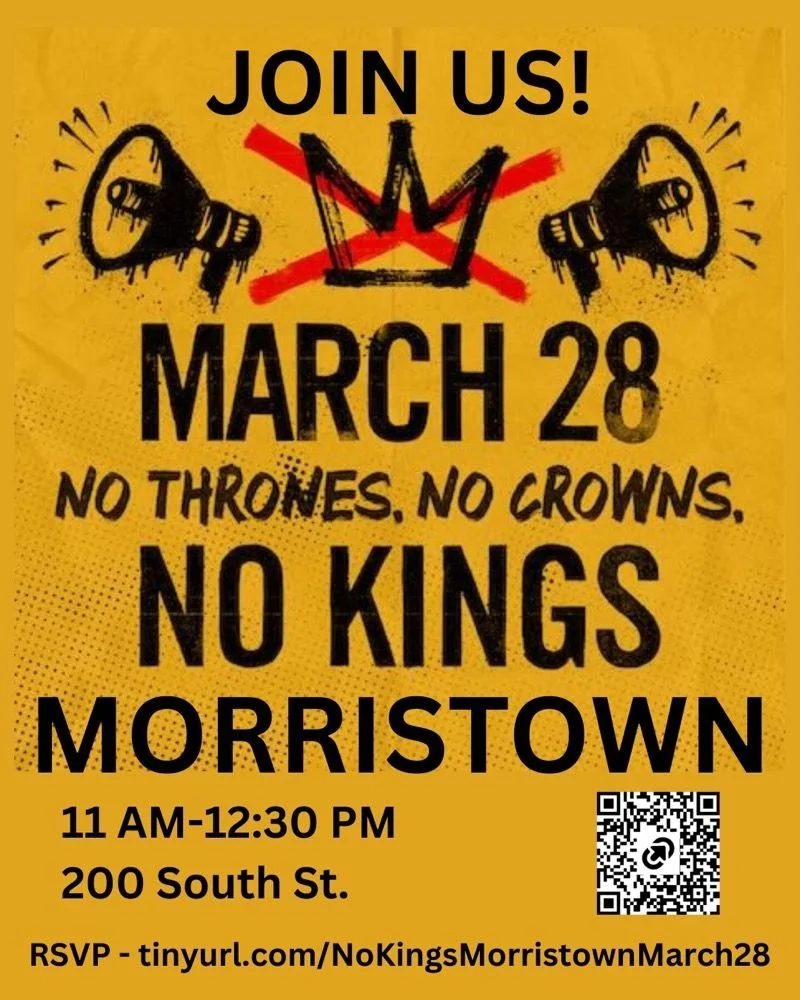 March 28th No Kings March in Morristown, more info in link