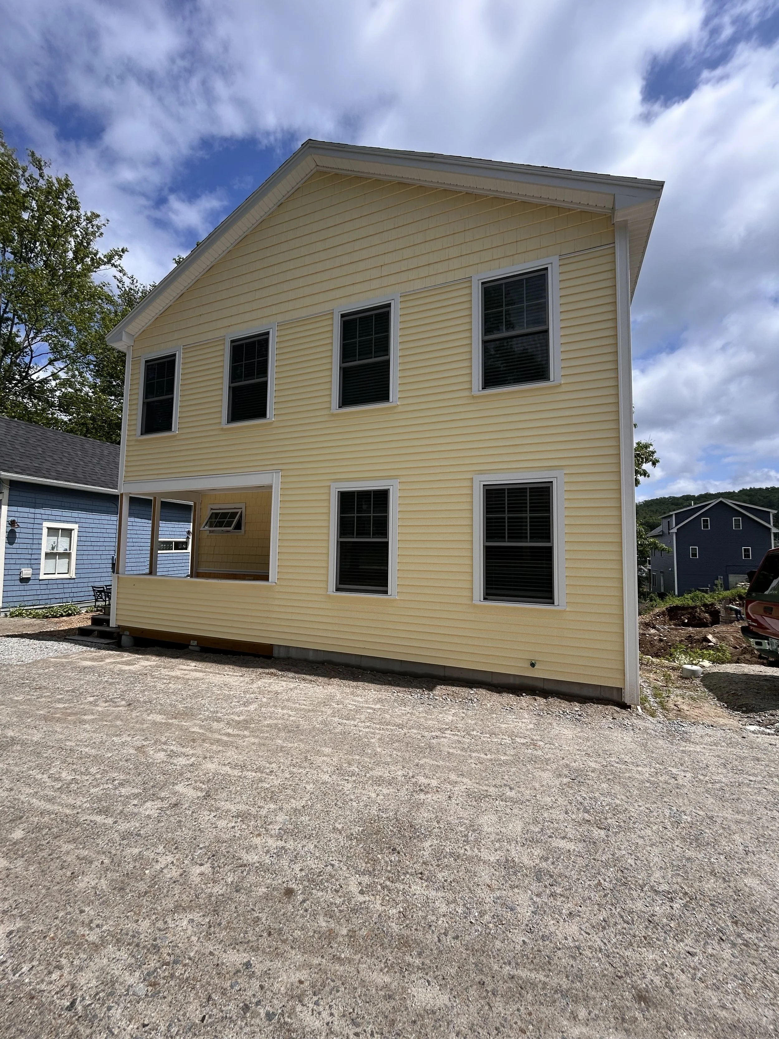 Exterior of 39 Beacon Ave (roadwork in progress)