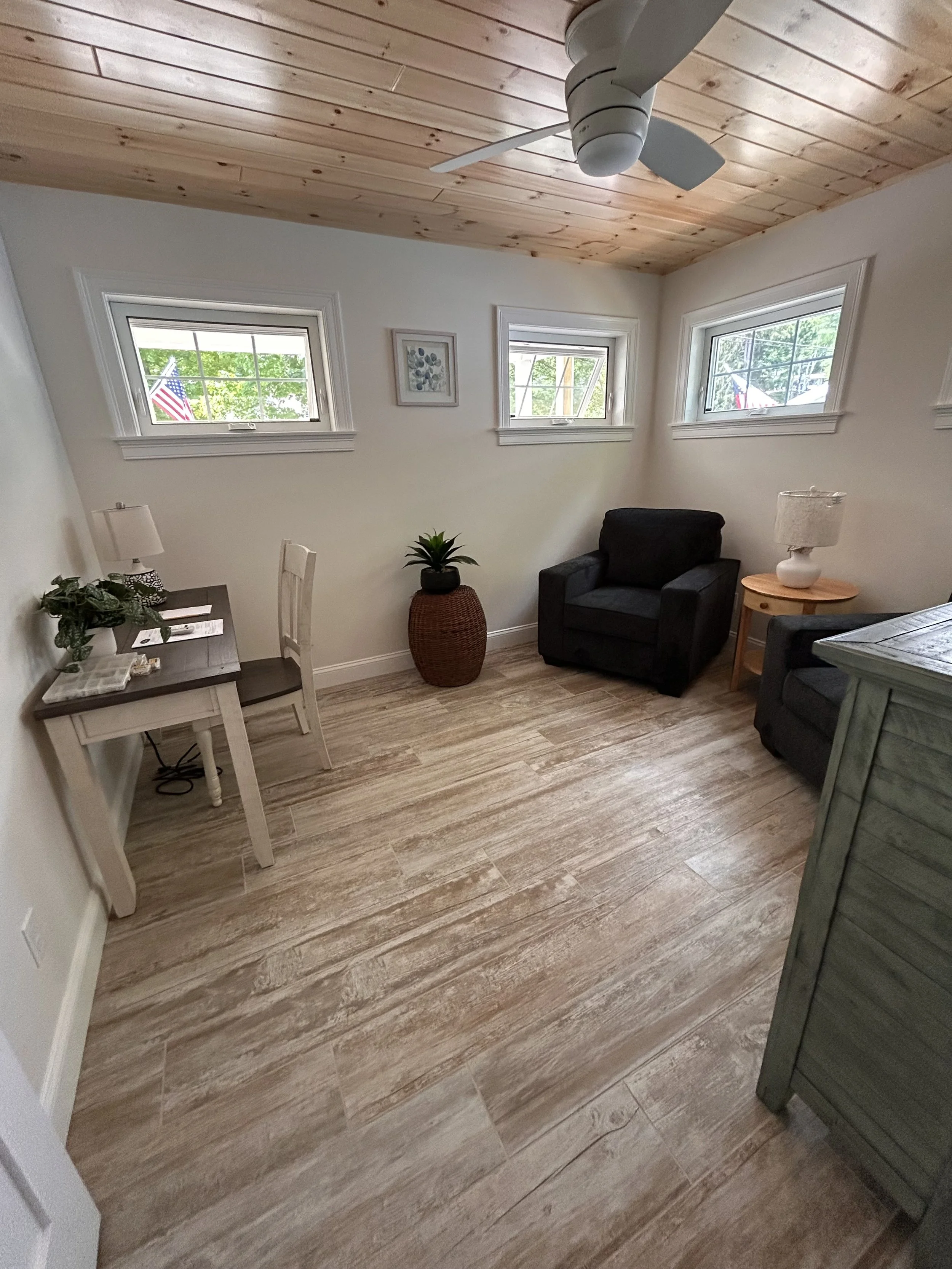 First floor den with smart TV