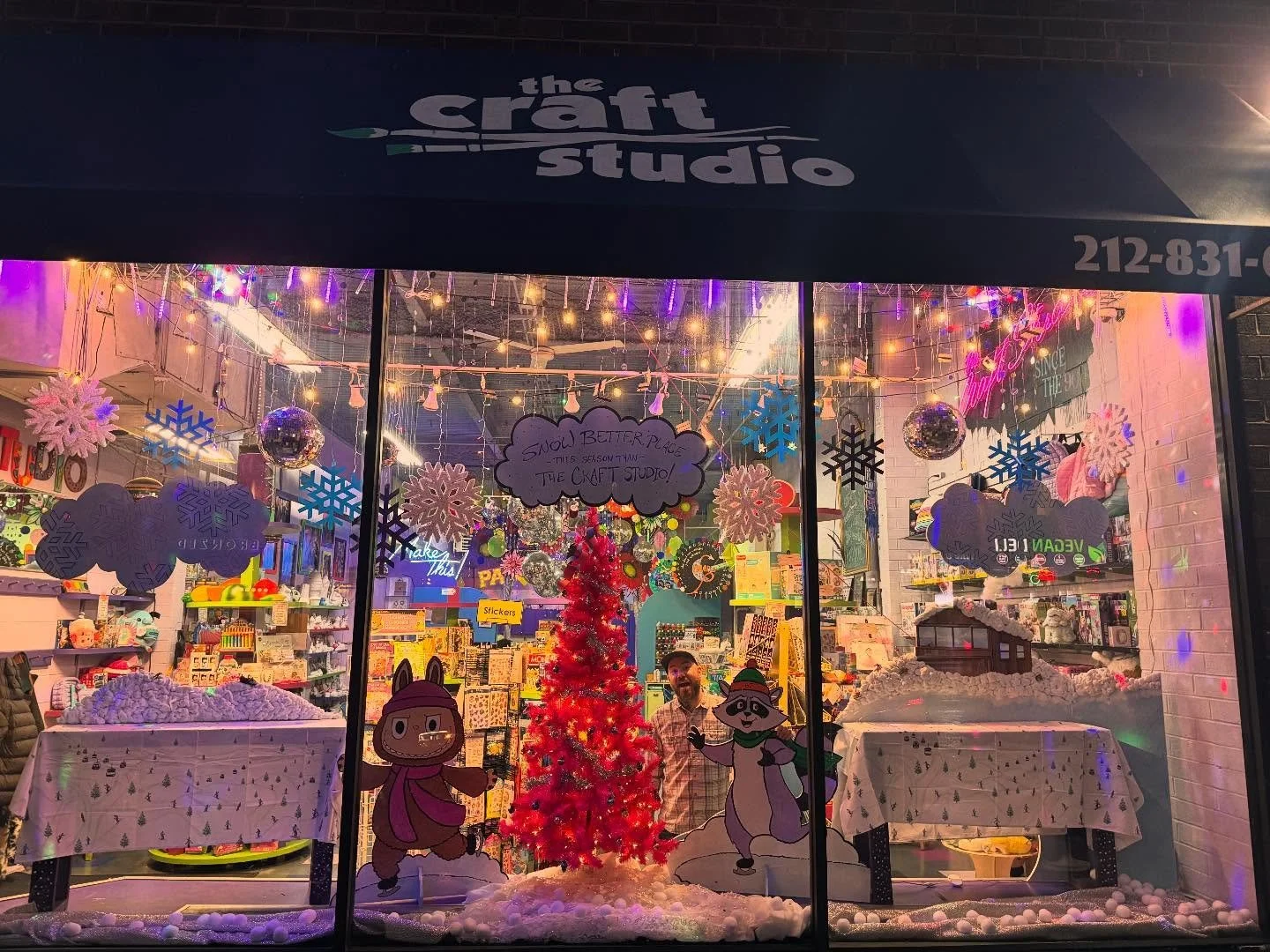 Our 2025 holiday window at our flagship location is up and boy is it magical!  The extremely talented @erycktait took our vision and made it come to life!  Complete with a nod to 6/7, an ice skating on trend critter, mini chair lifts , a ski chalet, 