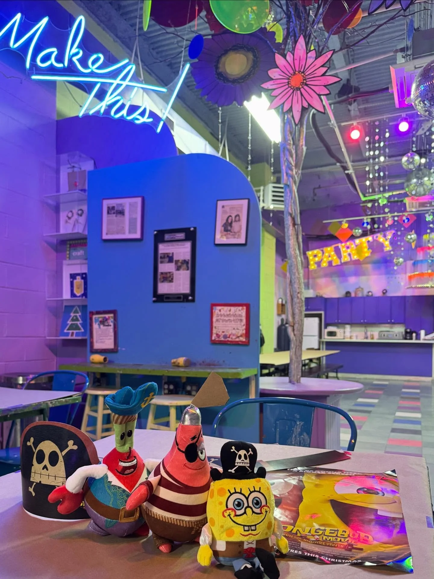 Look who is popping up all over our studios this week in celebration of his new movie ?! The one and only @spongebob !! We are so pumped for his new movie @spongebobmovie and all crafters who come in this week will get to take home free movie swag.  