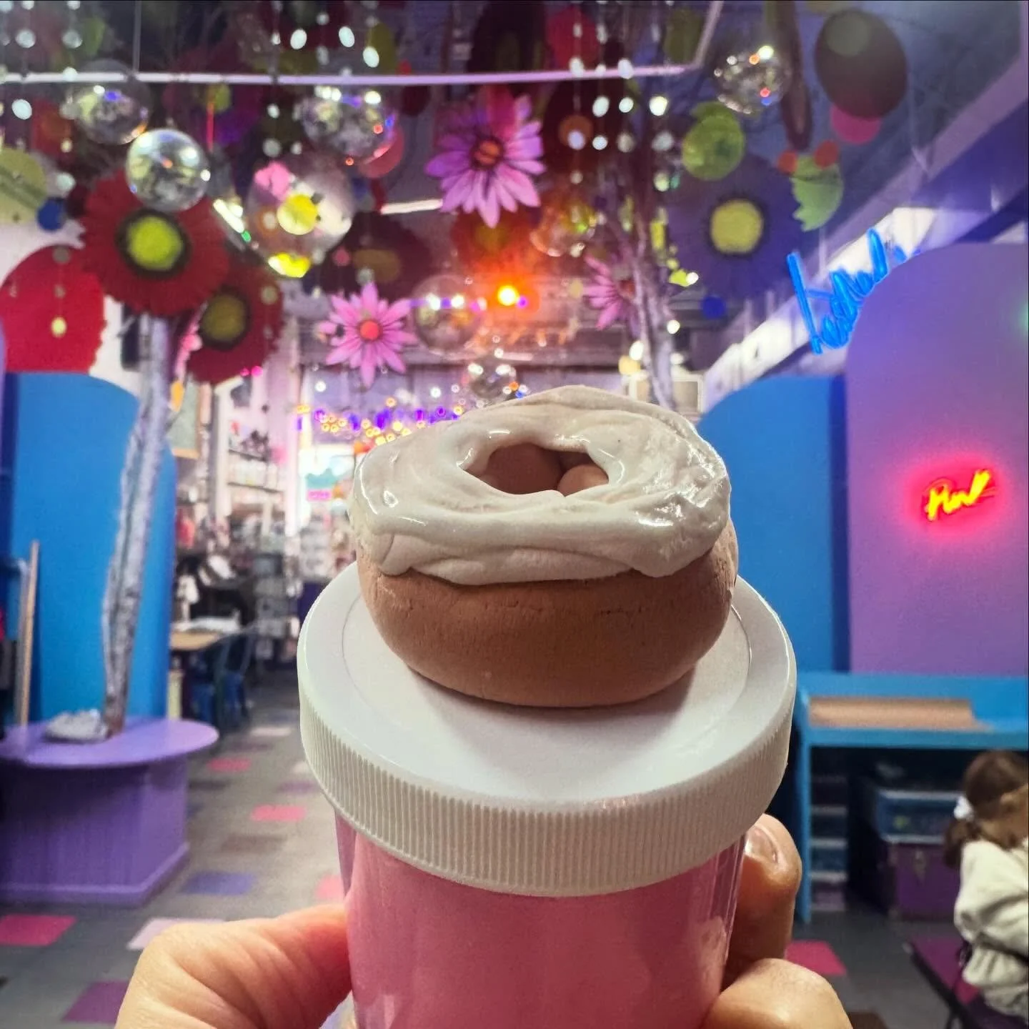 Donut you love this slime ?! 
Donut slime was a hit in camp yesterday 🍩🖌️🎨!
.
.
.
#slime #art #kids #craft #diy