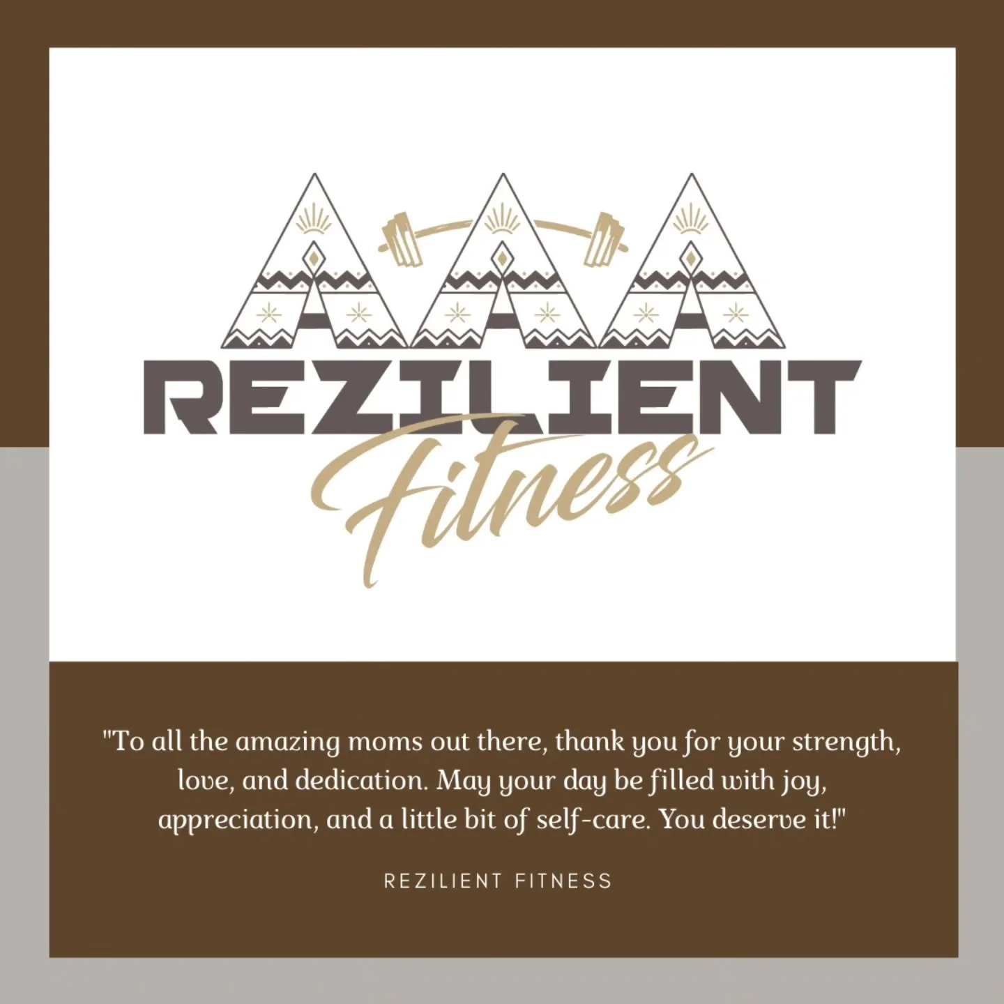 &quot;To all the moms who inspire us to be our best selves, Happy Mother's Day!&quot; From Rezilent Fitness
#motherhood 
#mothersday