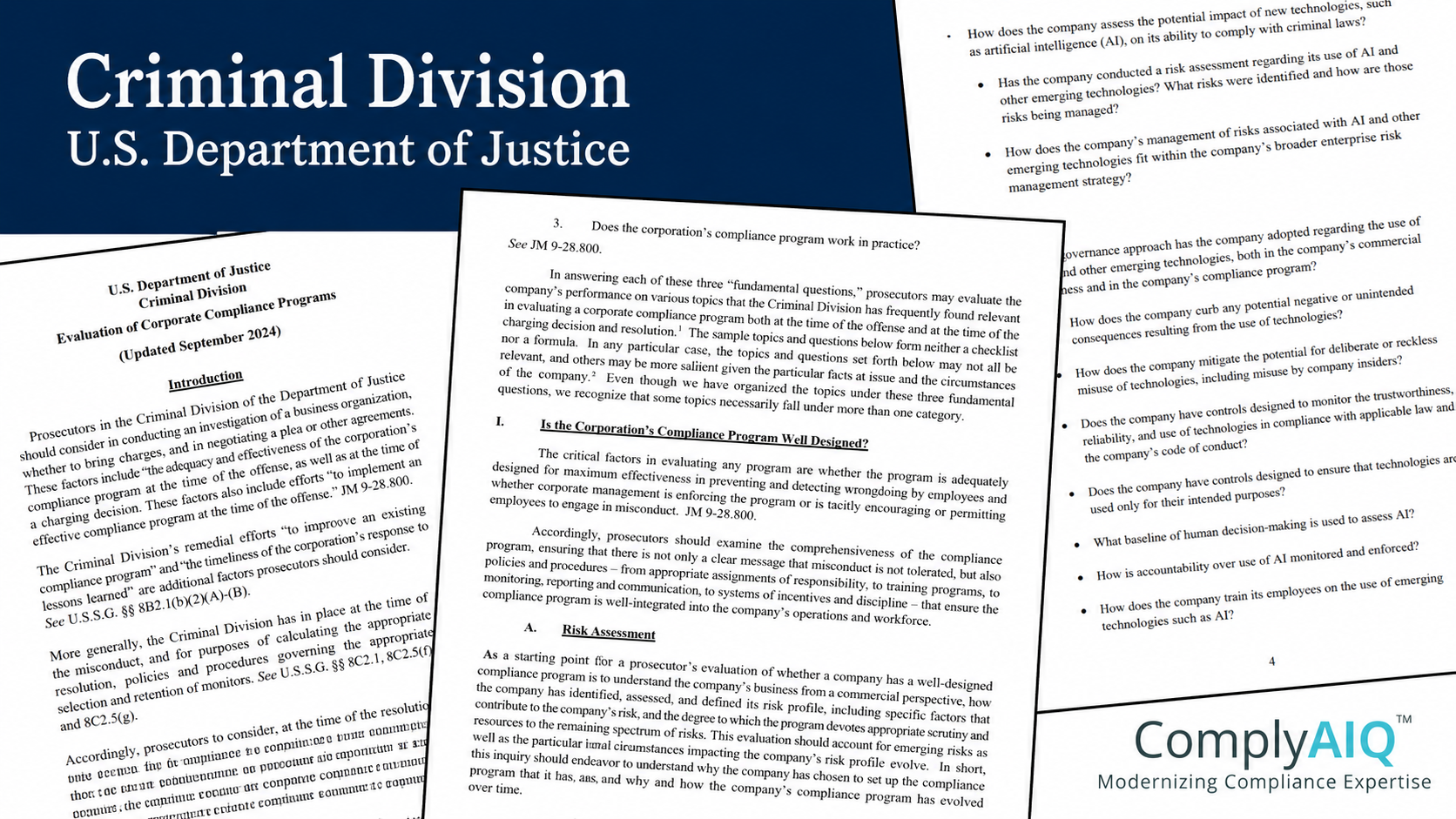 AI and the DOJ’s Signal to Compliance Programs 
