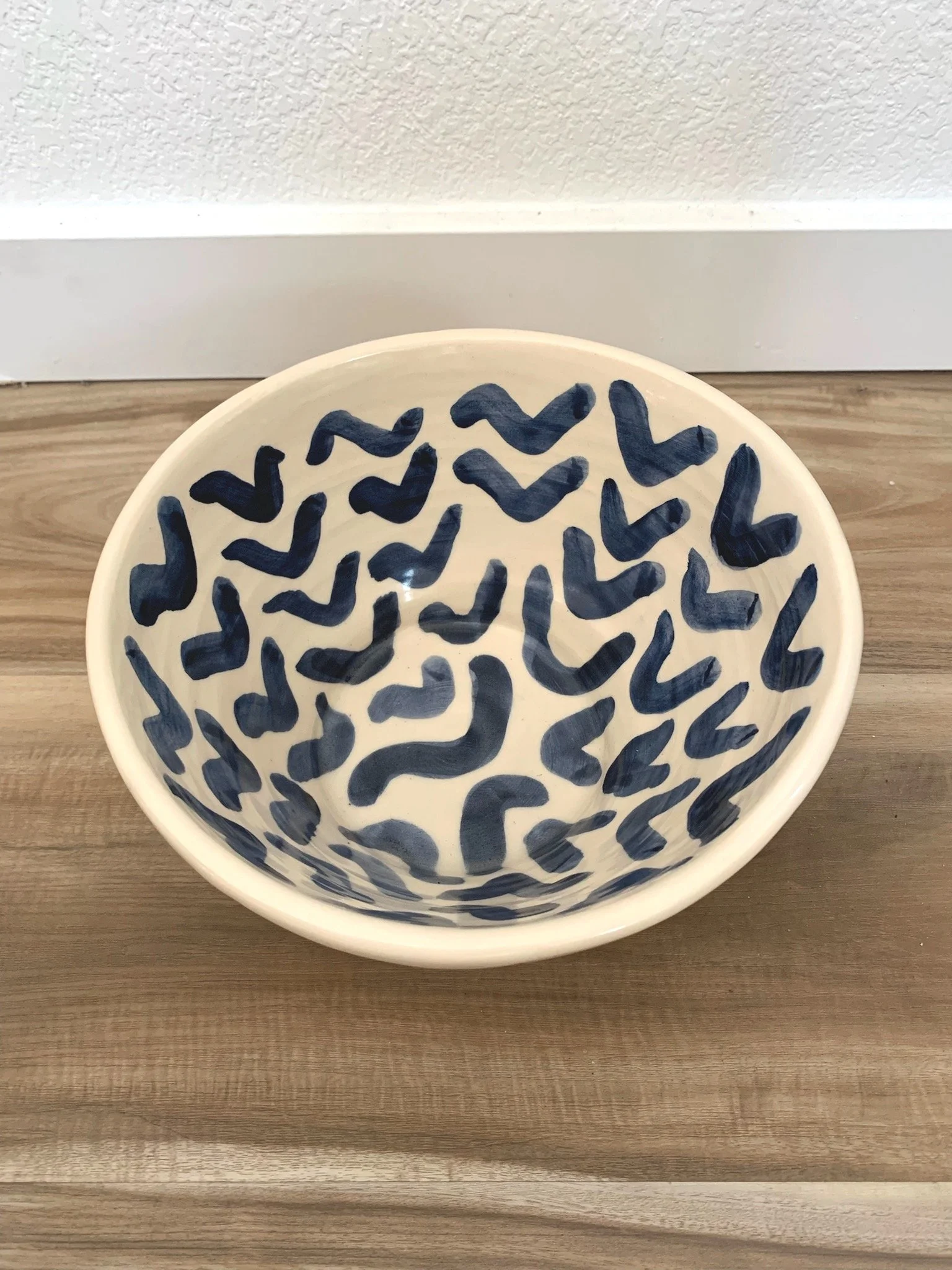 Hand Painted Modernist Bowl