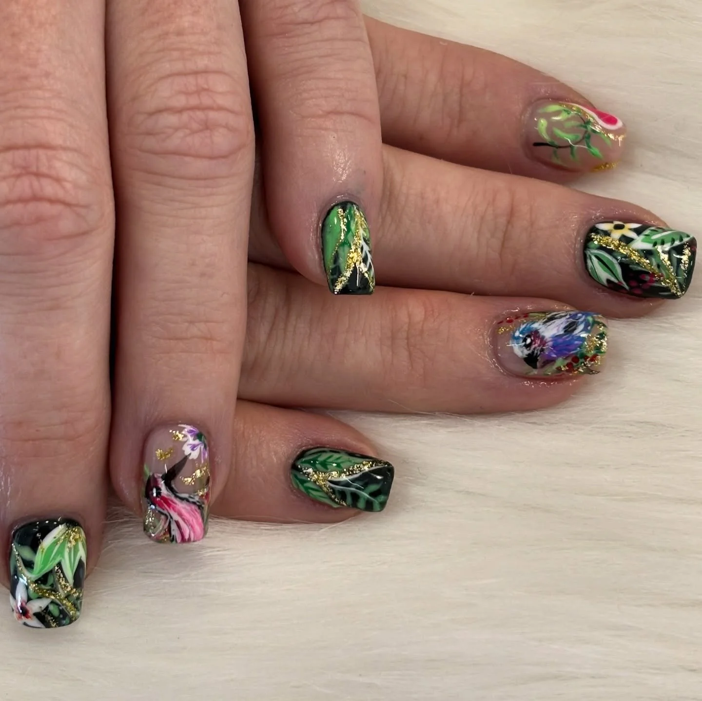 Do these nails scream &lsquo;Bali Retreat&rsquo; to you? 🪽🪶🤎

Our lovely client left with this gorgeous tropical nail set, ready for her holiday. 🌿

Have a holiday coming up? Come in and let us match your nails to your holiday, to set the vacay m