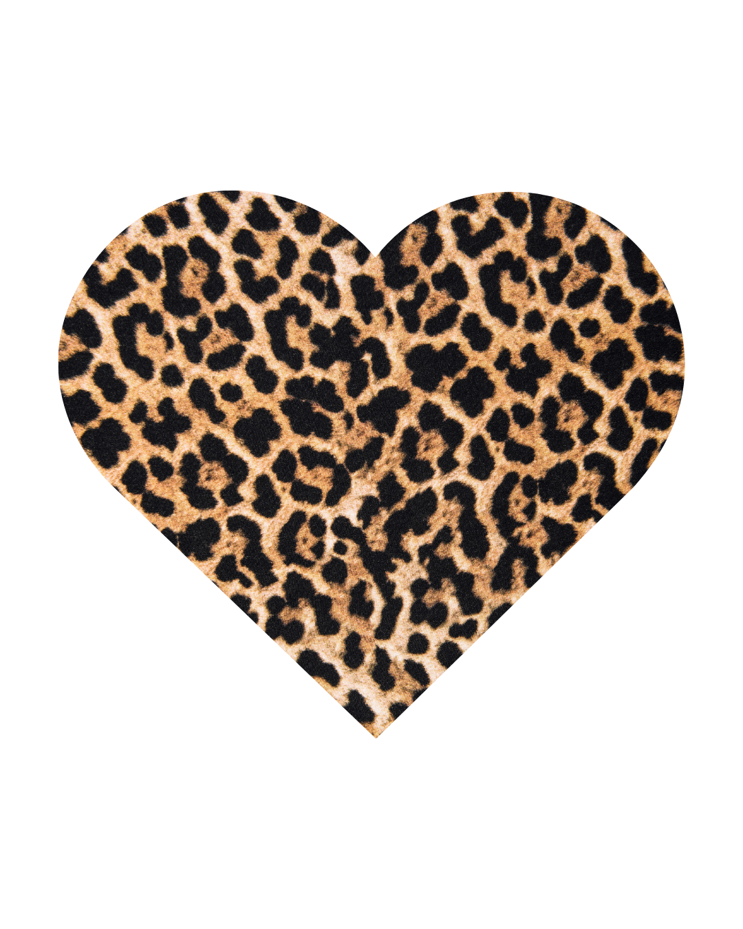 Heart shape filled with leopard print pattern.