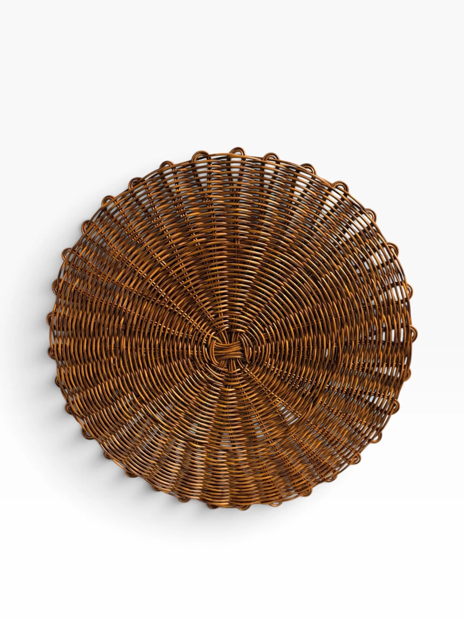 Rattan-style Woven Charger in Dark Brown