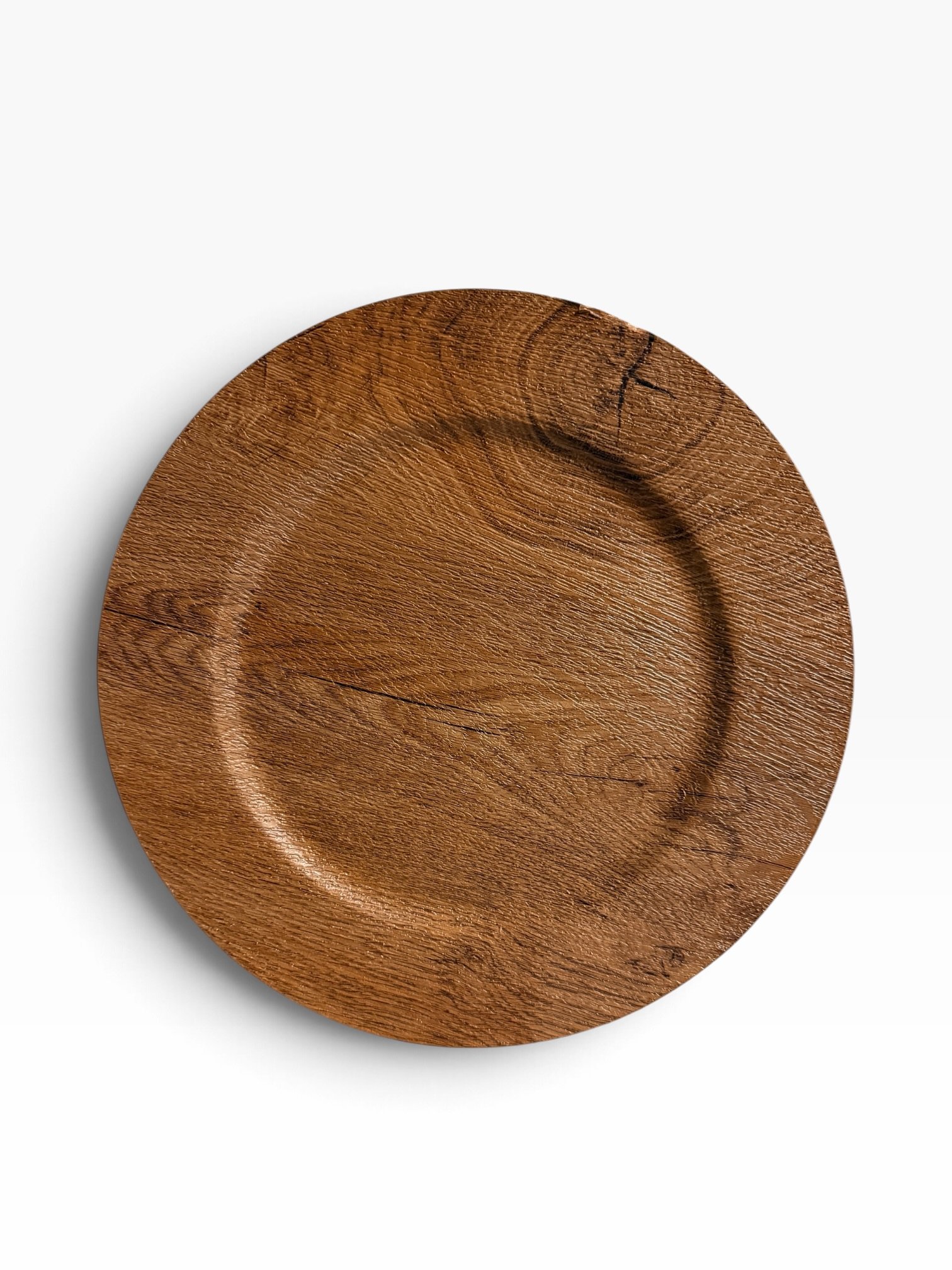 Warm Faux Wood Charger Plates