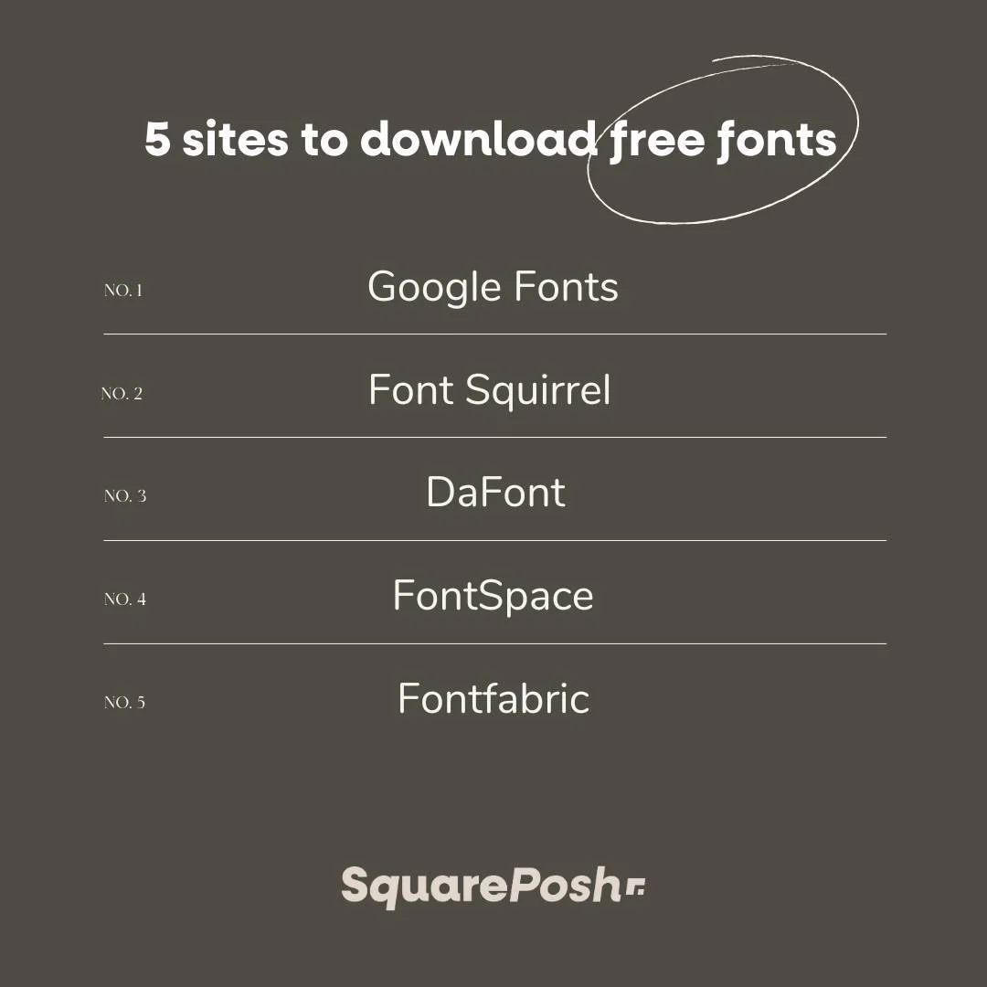 🆓 Searching for free fonts? Explore these top 5 font repositories:

1️⃣ Google Fonts 🌐
2️⃣ Font Squirrel 🐿️
3️⃣ DaFont 🖋️
4️⃣ FontSpace 🚀
5️⃣ Fontfabric 🎨

Add a touch of style to your projects without breaking the bank. Download your favorite 