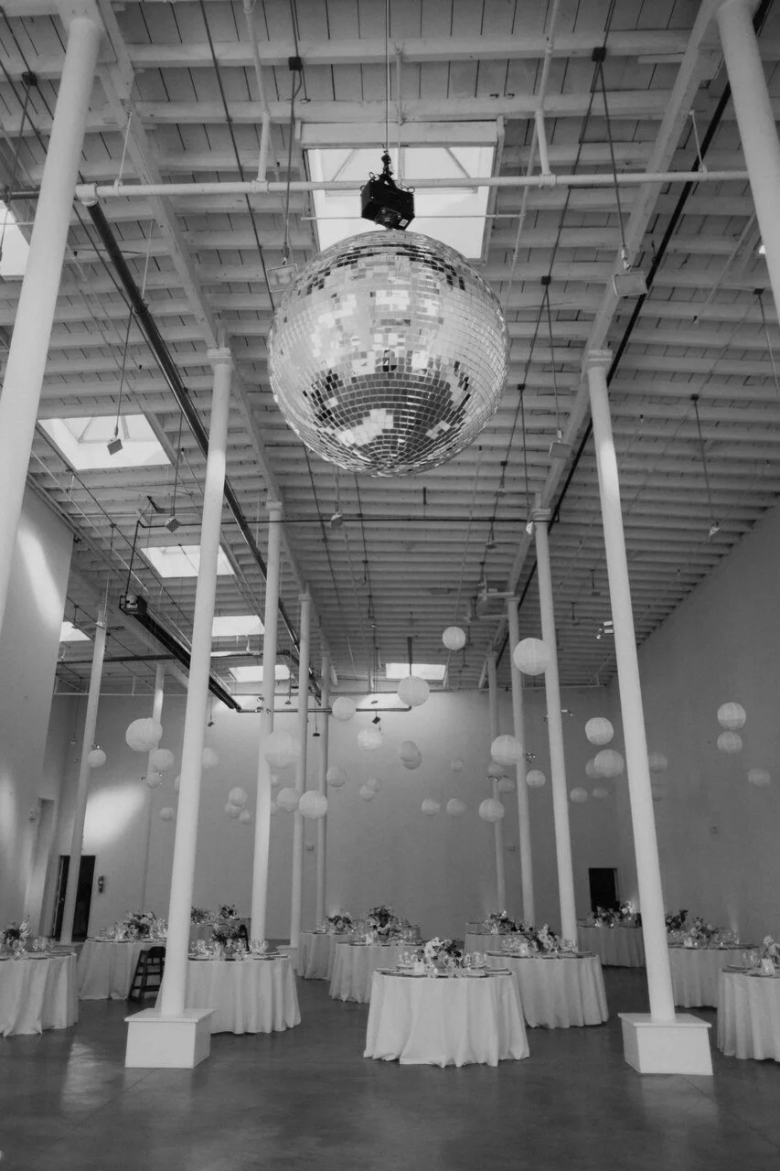 Sound River Studios Wedding Disco Ball Decor