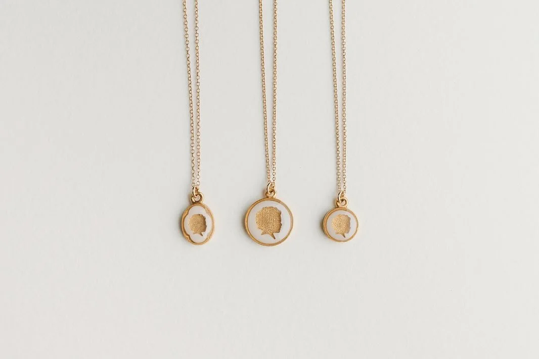 Your favorite keepsake is back. Alongside the Classic, our new Petite and Vintage Oval silhouette necklaces are hand-drawn and intricately cut, preserving the special little features that make your child one of a kind. Which one would you choose? 

#