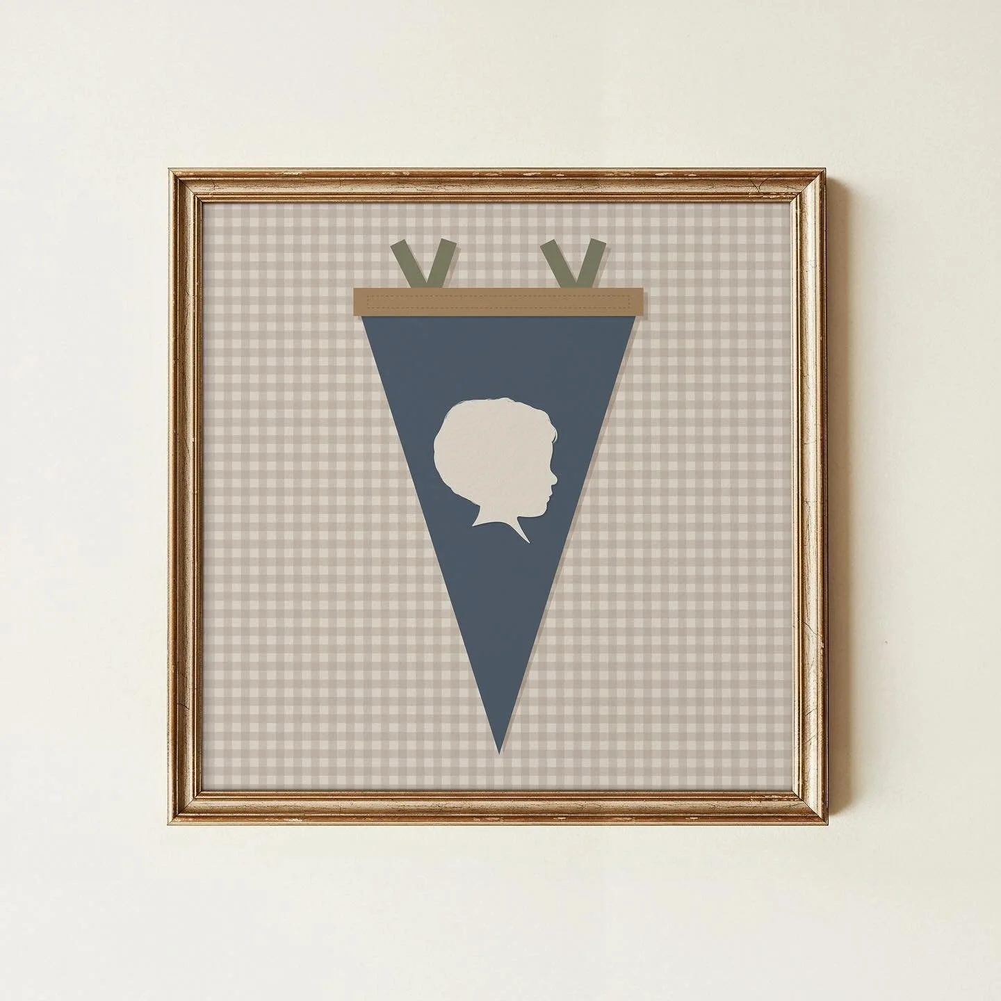 There&rsquo;s something about a pennant and a silhouette &mdash; nostalgia layered on nostalgia, capturing who they are right now in the sweetest way.

#customsilhouette #heirloomart #childhoodmemories #sentimentalart #vintageinspired #preservingchil