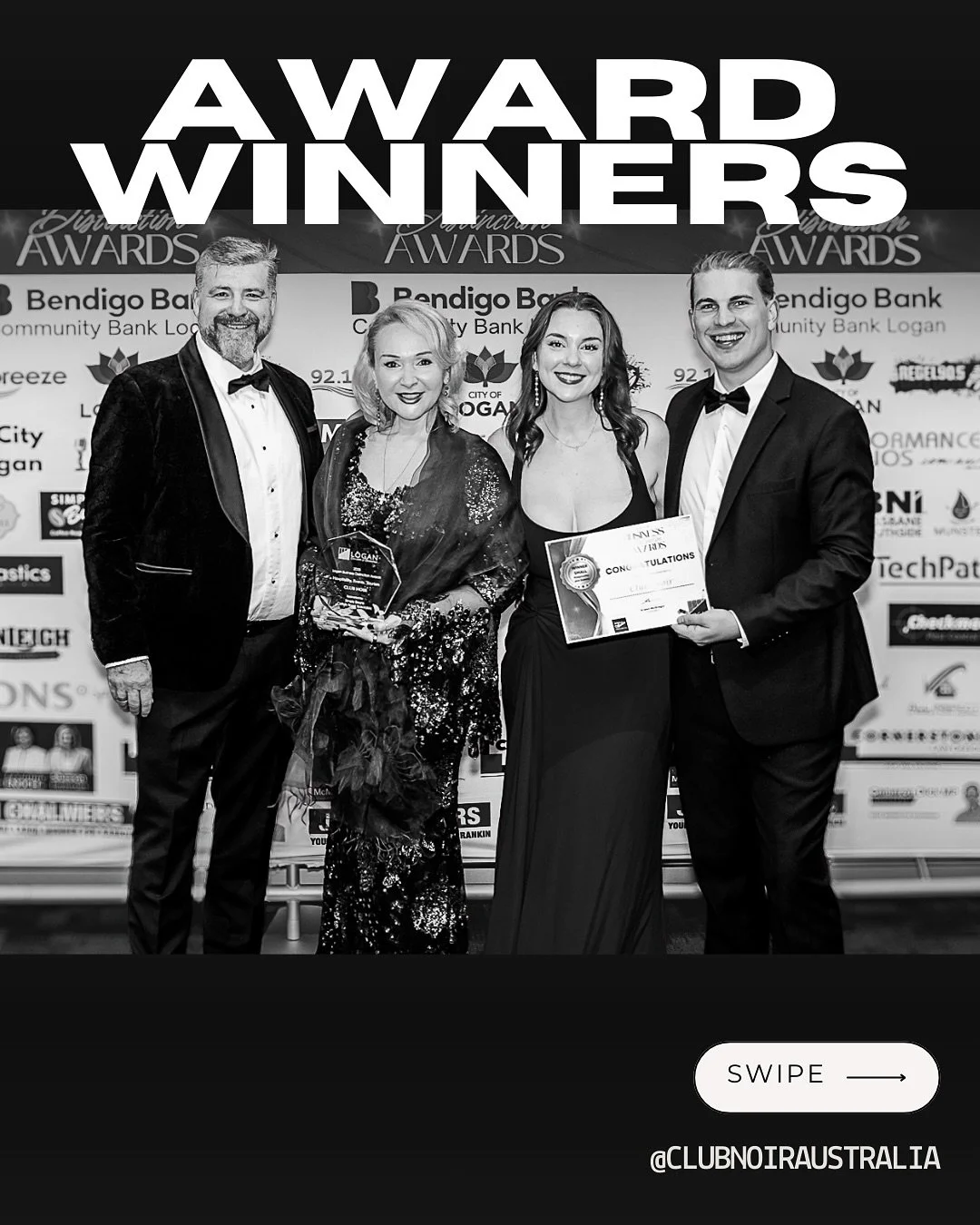 ✨Big News✨

We&rsquo;re officially an award winning venue! 🏆 

Club Noir has been named Winner at the Logan Business Distinction Awards in not one, but TWO categories:

🥂 New &amp; Emerging Business of the Year
🎤 Hospitality, Events &amp; Tourism
