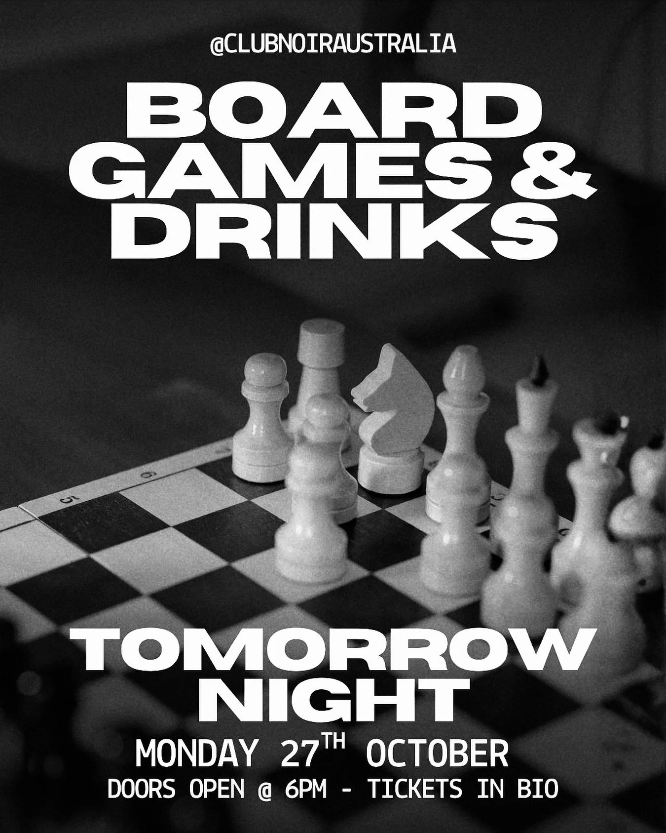 Game on! 🎯
Board Game Night is back tomorrow at 6PM! Gather your crew, grab a drink, and let the friendly competition begin 👑♟️
Who’s bringing their game face? 😏
📍 Club Noir | ⏰ 6pm doors open | 🎟️ Ticket link in bio
#clubnoir #clubnoi