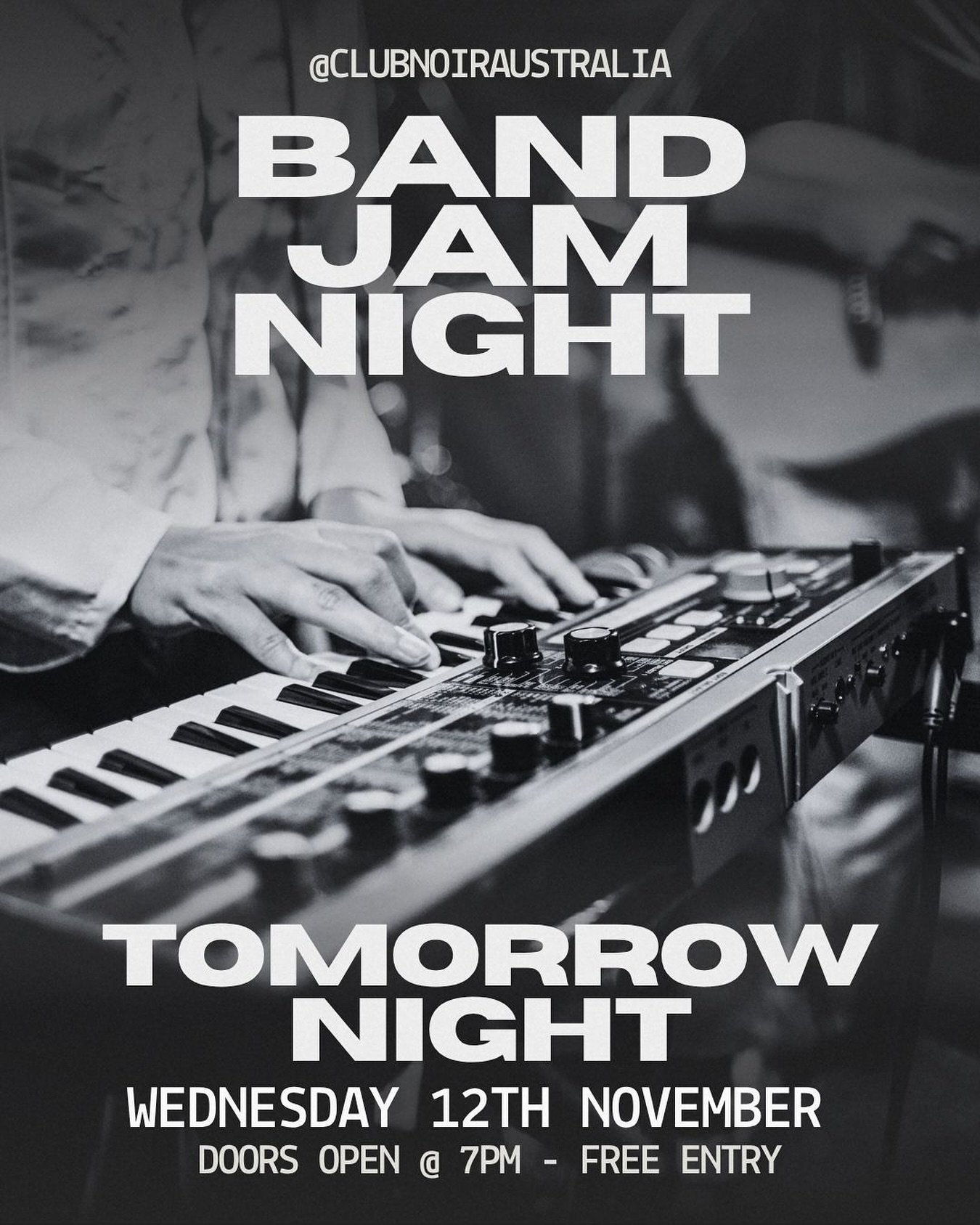 Band Jam night is back tomorrow night! 🎸✨

Kick back with live tunes, tasty bites from a Japanese style food truck, and a drink (or two) 🍹

Free entry, good vibes only. See you there from 7pm!

#clubnoir #clubnoiraustralia #whatsonbrisbane #whatson