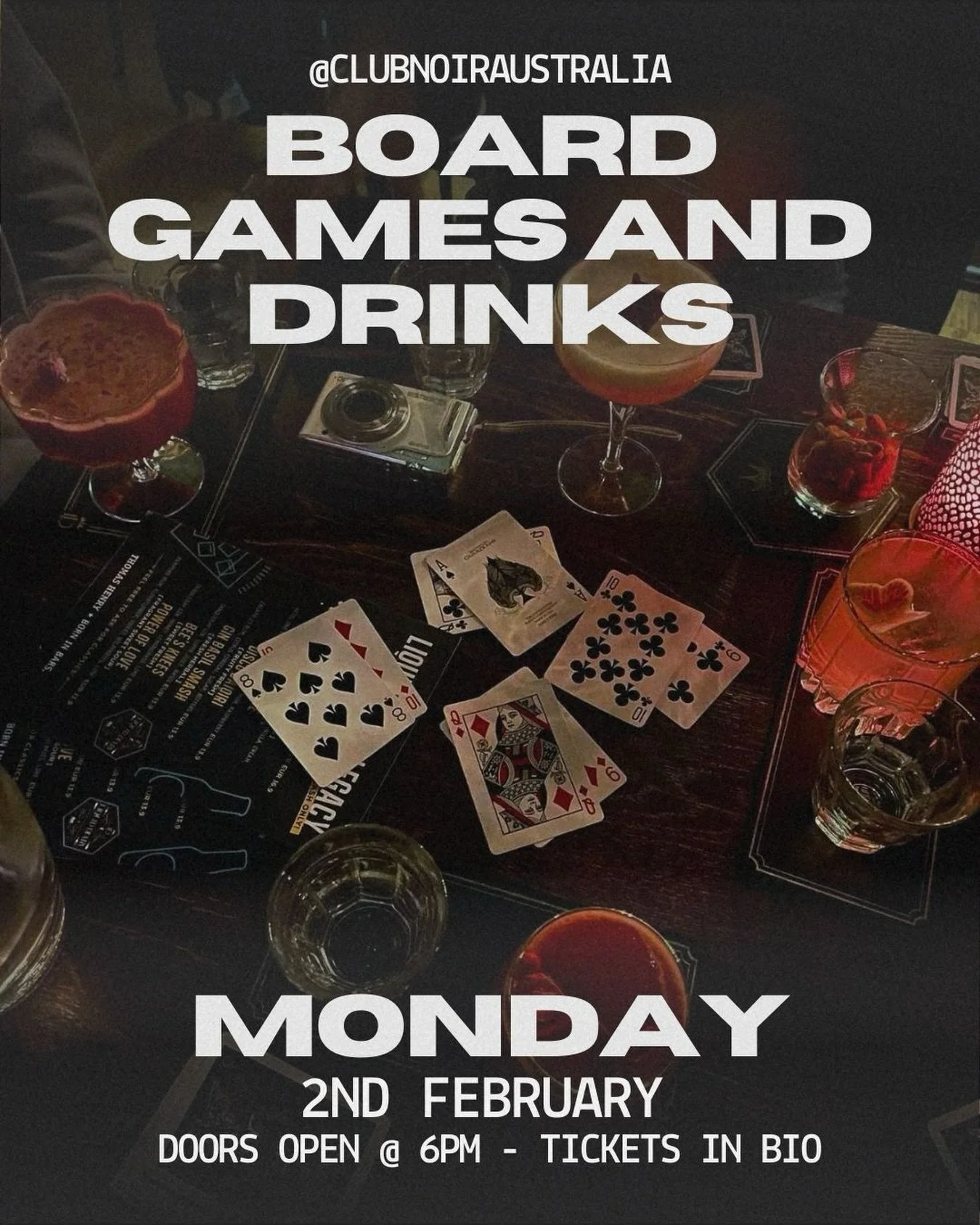 Cards on the table, cocktails in hand, and just the right amount of energy 🍸🃏Can you think of a better way to spend your Monday night? 😍 
 Gather your friends, meet fellow game lovers, and settle in for an evening where competition and conversatio