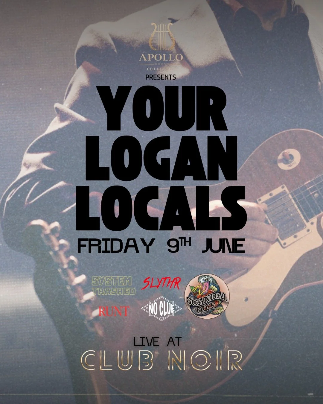 Club Noir teams up with Apollo Sound Collective to bring you a stacked night of homegrown original music from artists right here in Logan.

#clubnoir #apollosoundcollective #logancitymusicscene #whatsonbrisbane