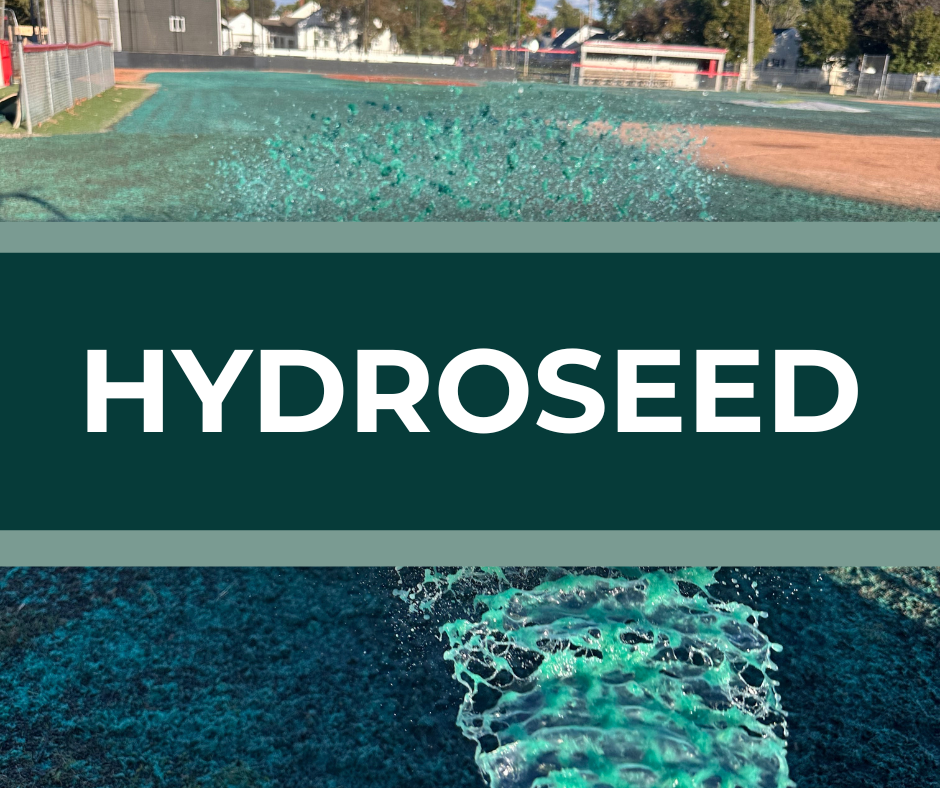 hydroseeding new lawn Sandusky Ohio thick even grass growth Turf Rehab