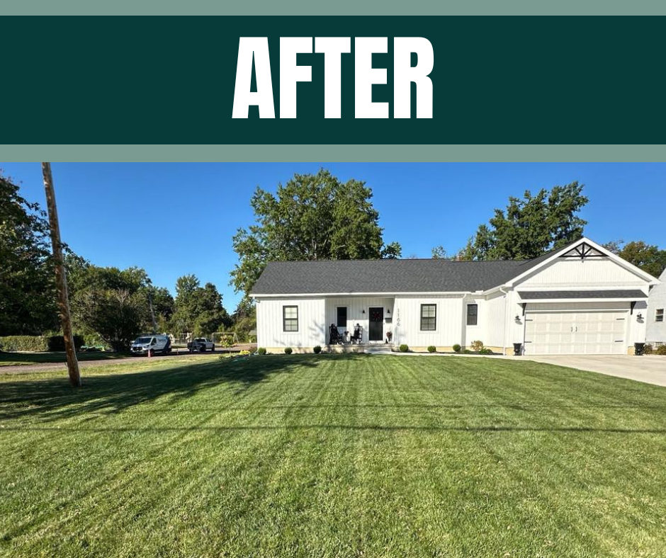 new lawn installed Sandusky Ohio smooth level green yard Turf Rehab