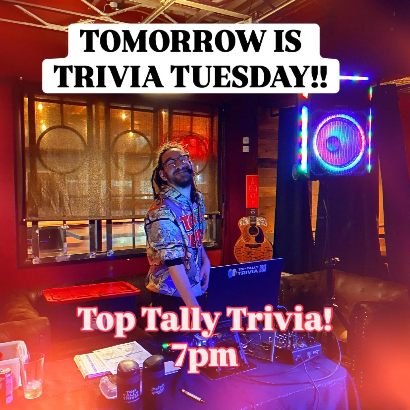 Top Tally Trivia is back for our TRIVIA TUESDAY!! ✨It is a #familyfeudstyle game that&rsquo;s so much fun you don&rsquo;t want to miss it! Fun prizes &amp; great company!🫵🏻See you tomorrow night 2/10 at 7pm! 🕖 #trivia #goodtimes #cocktails #bourbo