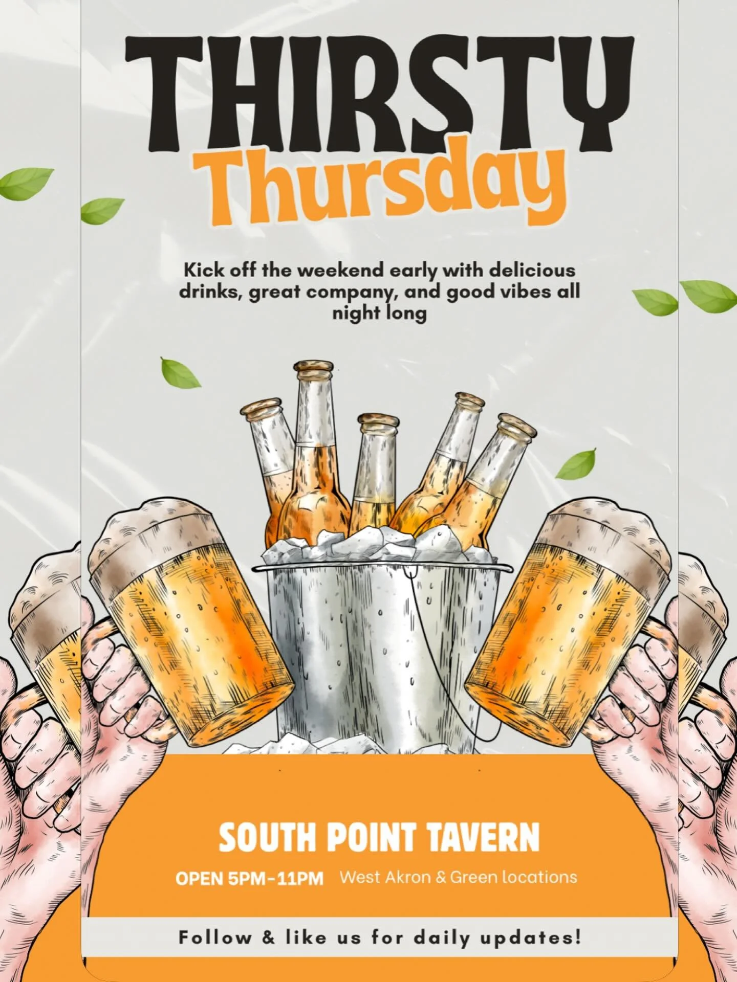 Its THURSDAY!✨Thirsty Thursday to be exact AND it&rsquo;s almost the weekend!!!🍻Come hang out with us!🫵🏻Kurtis is in #greenohio &amp; Kaci is in #akron ☀️It&rsquo;s a beautiful night to go out!💃🏽Open until 11pm🕚 CHEERS!🥂 #bourbon #craftedcockt