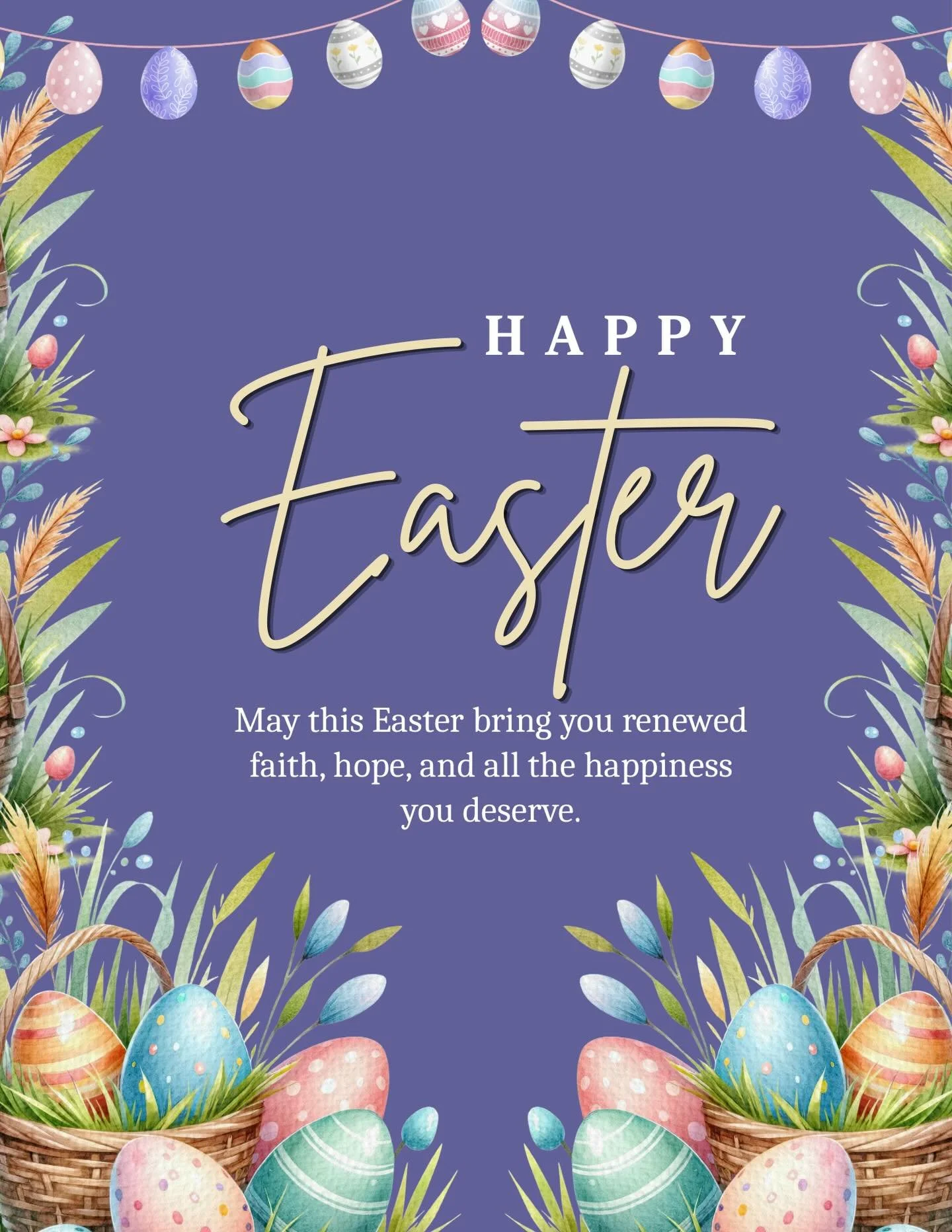 🐣Enjoy your Easter Sunday!🐰✝️From all of us to you!🌷#eastersunday #blessed #family
