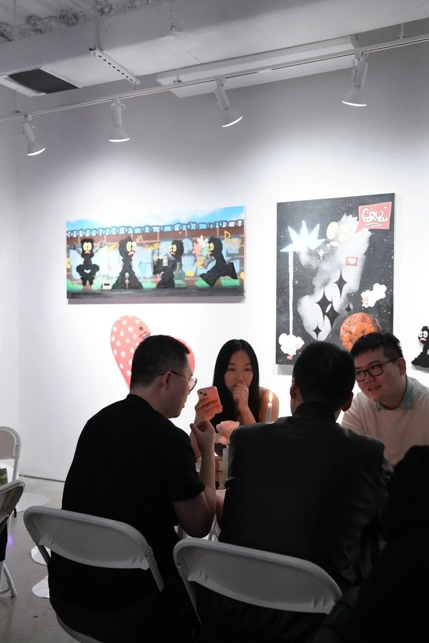 Ring Ring Social Lab — Aspace Gallery. Artist co-creation, social connection in the gallery, art therapy, and self-exploration.