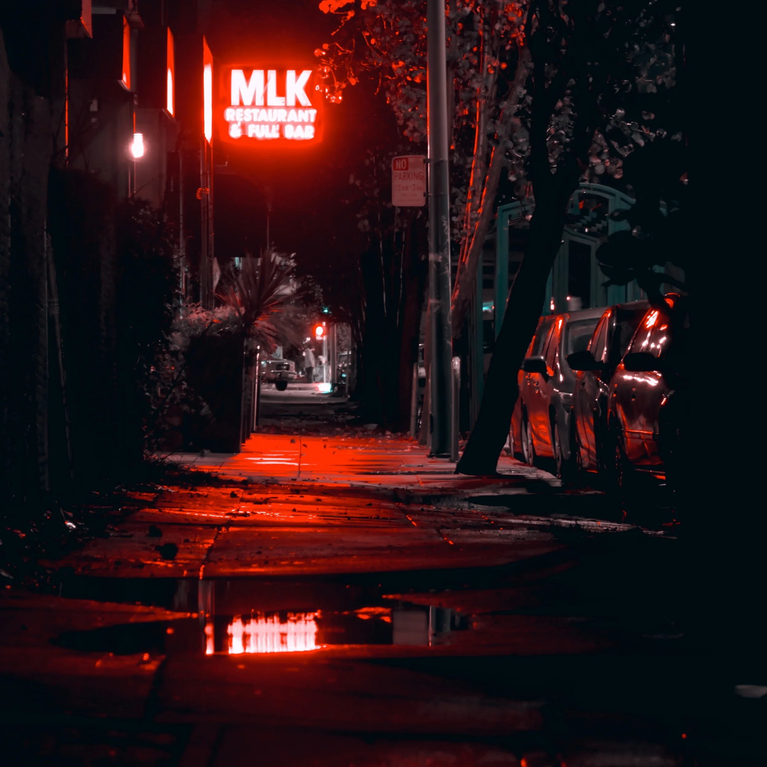  Night Service  Neon Dining North Oakland, 2021  LUMIX GX85  |  Telephoto  |  Digital 