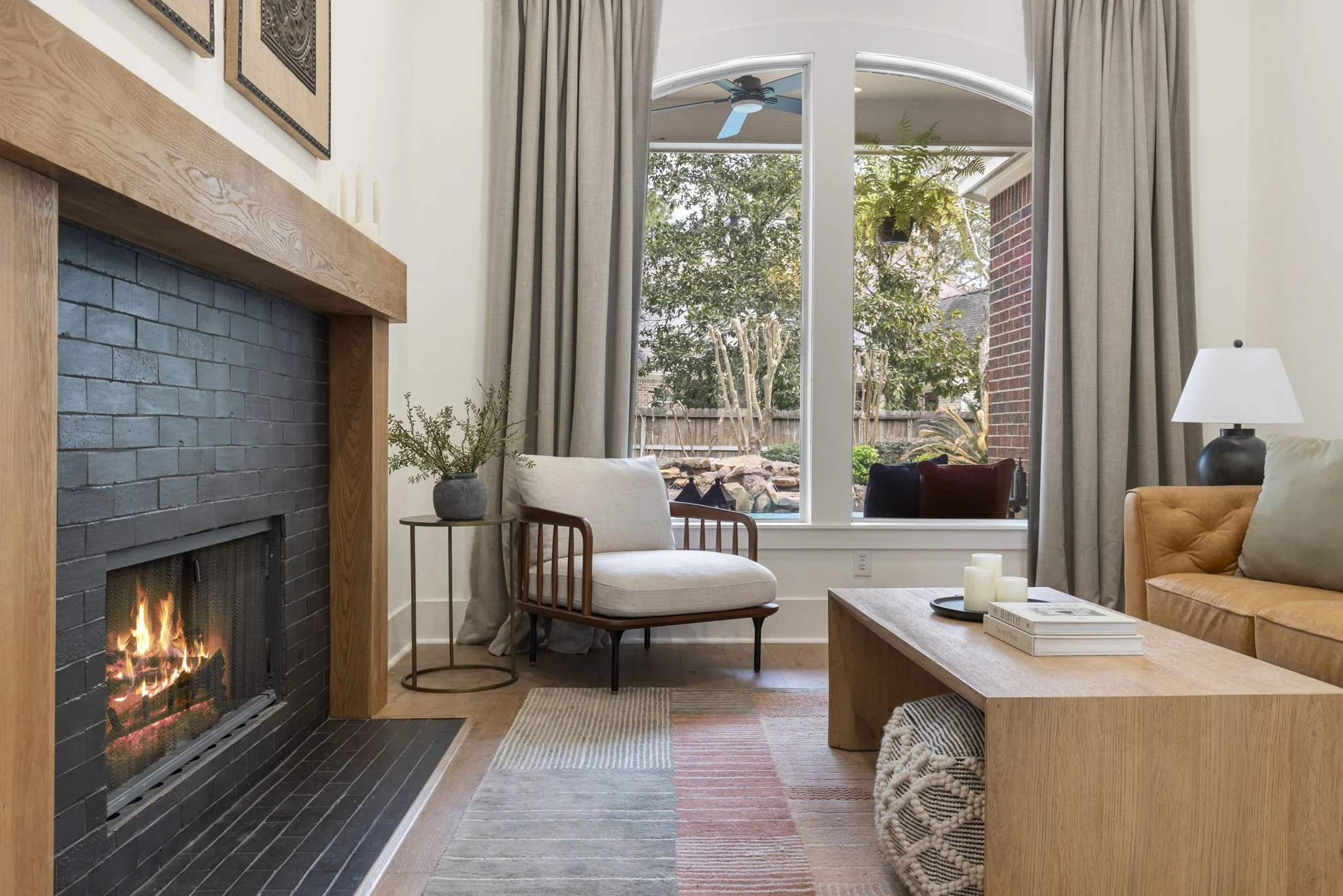 a thoughtfully designed living room that feels calm