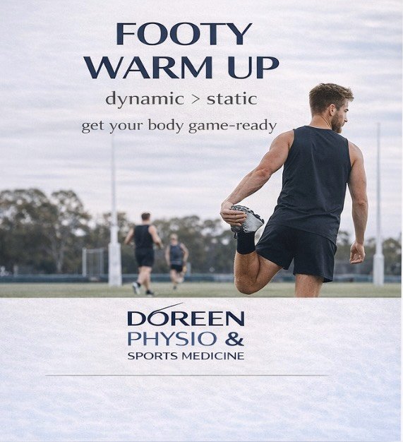 🏉 Round 2 kicks off this weekend!!

A proper warm-up is one of the easiest ways to reduce injury risk! Especially with the amount of running, sprinting, and change of direction in footy.

If something doesn&rsquo;t feel right, get it checked out bef
