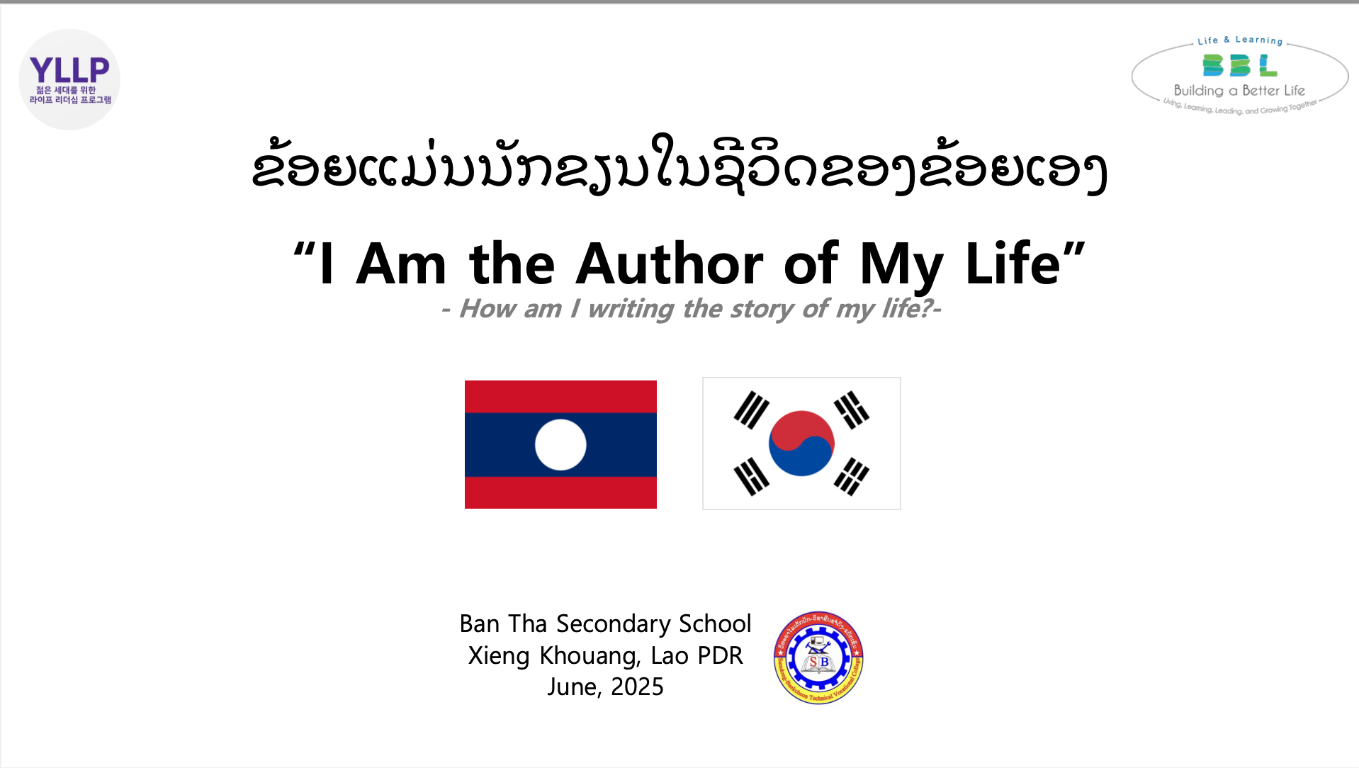 김미정 박사의 비전 아래 BBL Learning(약칭 BBL)이 운영하는 YLLP는 청소년들이 “나는 내 삶의 저자입니다”라는 핵심 철학을 따라 배움을 통해 리더십을 발휘하고 사회적 영향력을 키우는 프로그램입니다.