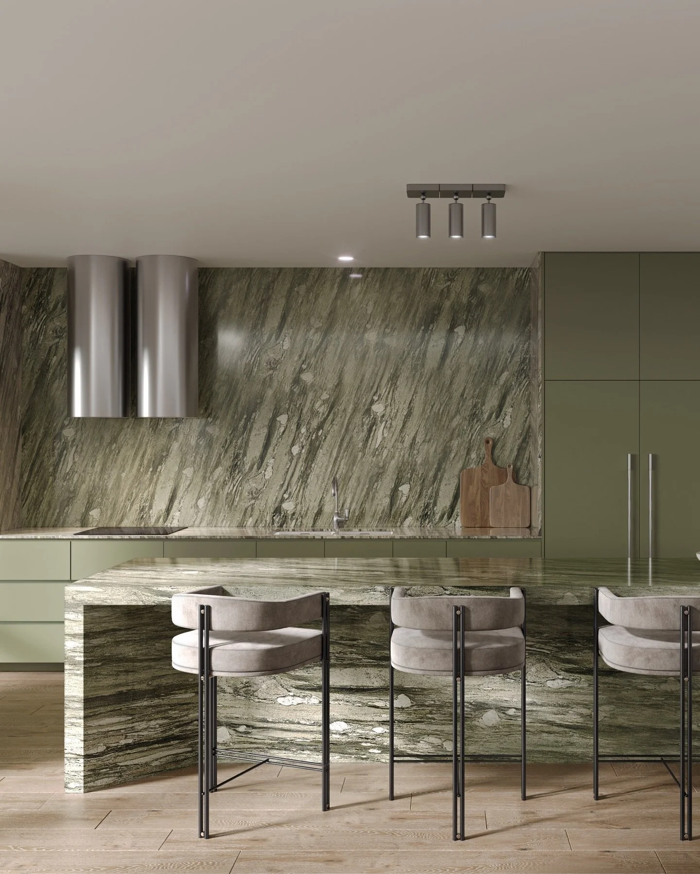 Grounded in native Australian tones. Spotted gum underfoot, eucalyptus hues in the joinery and stonework, layered ochre accents throughout.

This kitchen is designed to feel connected to landscape, not separate from it.

We&rsquo;re looking forward t