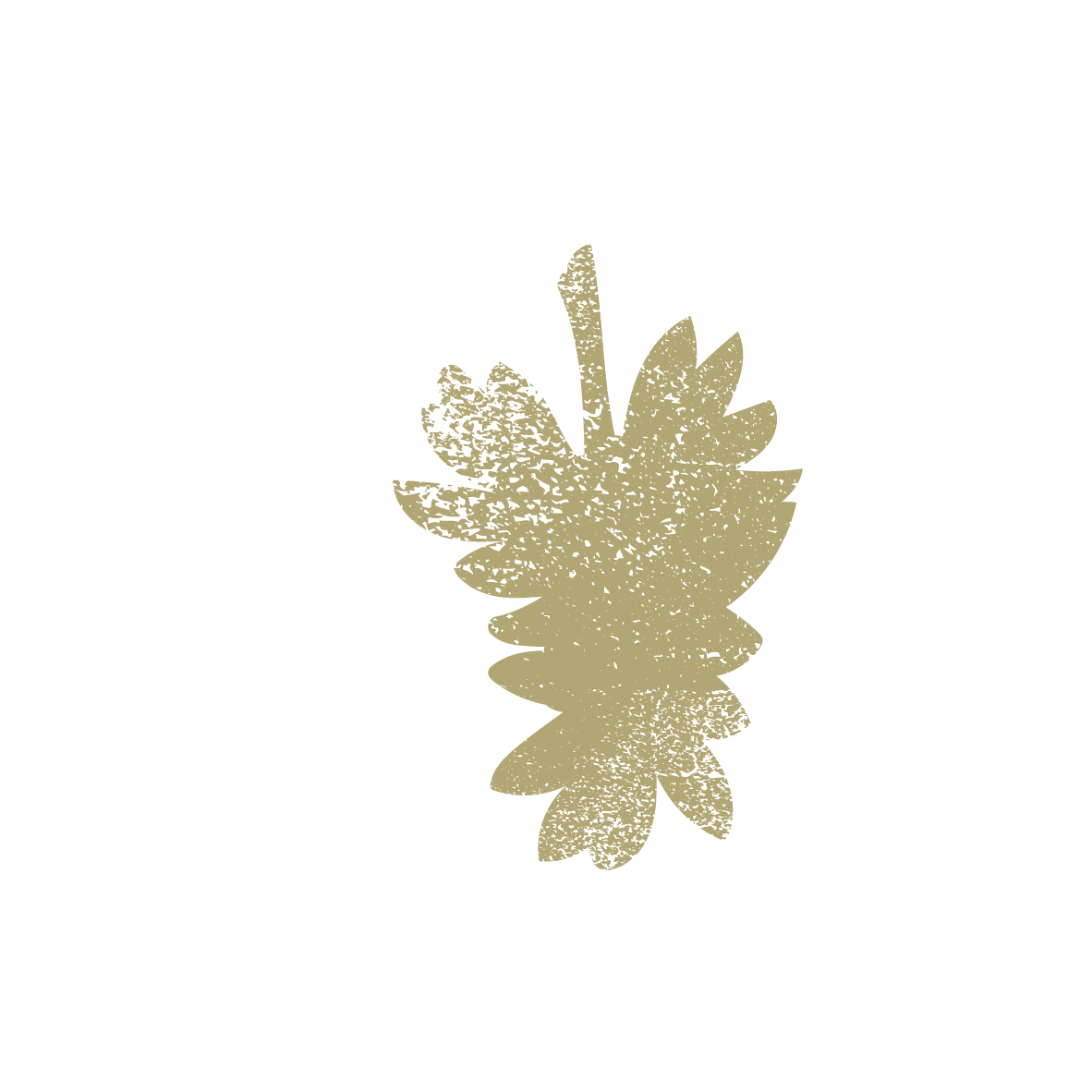 A decorative black background with a gold foil leaf design in the center.