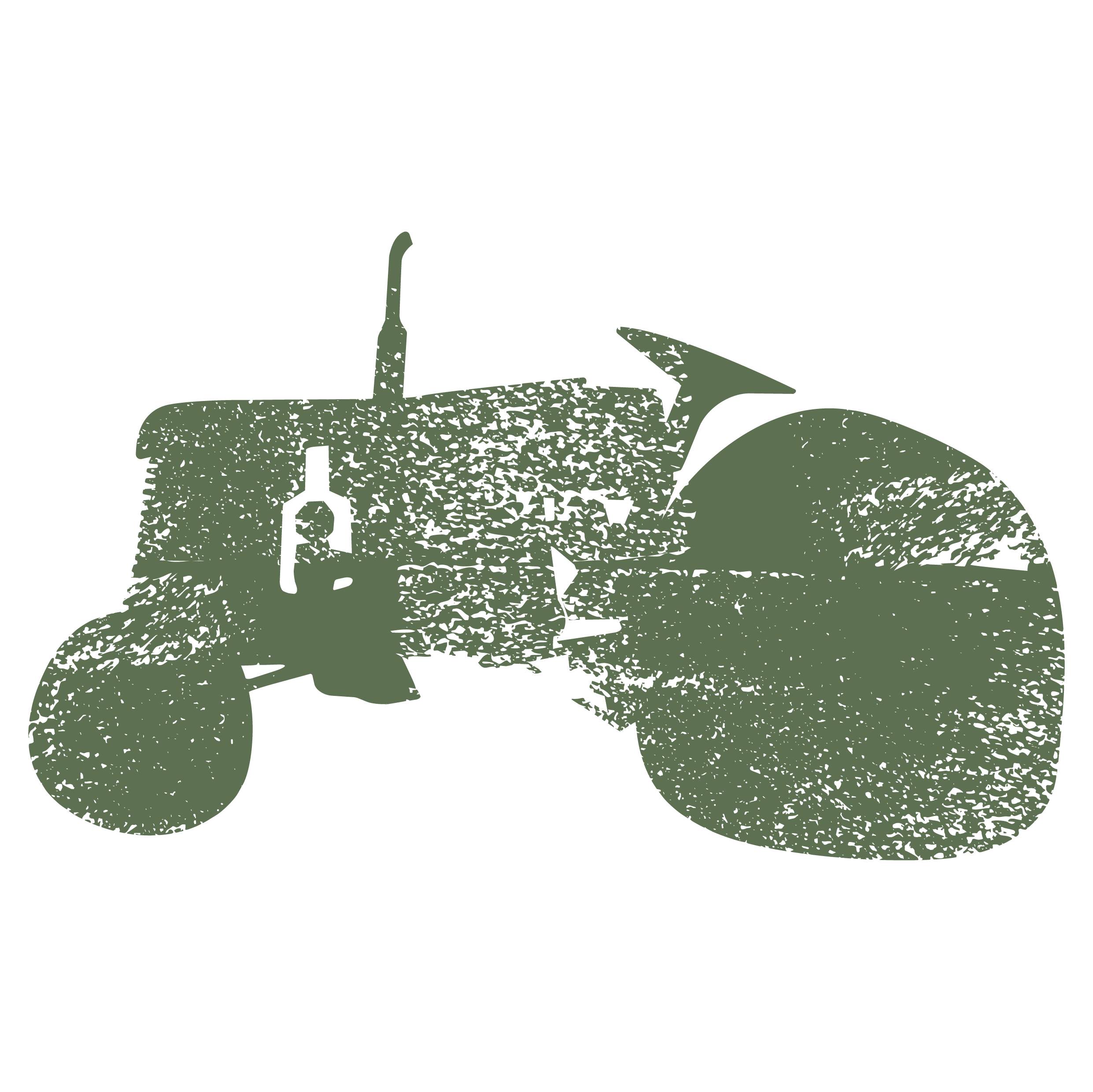Illustration of a tractor in a field with a windmill in the background.