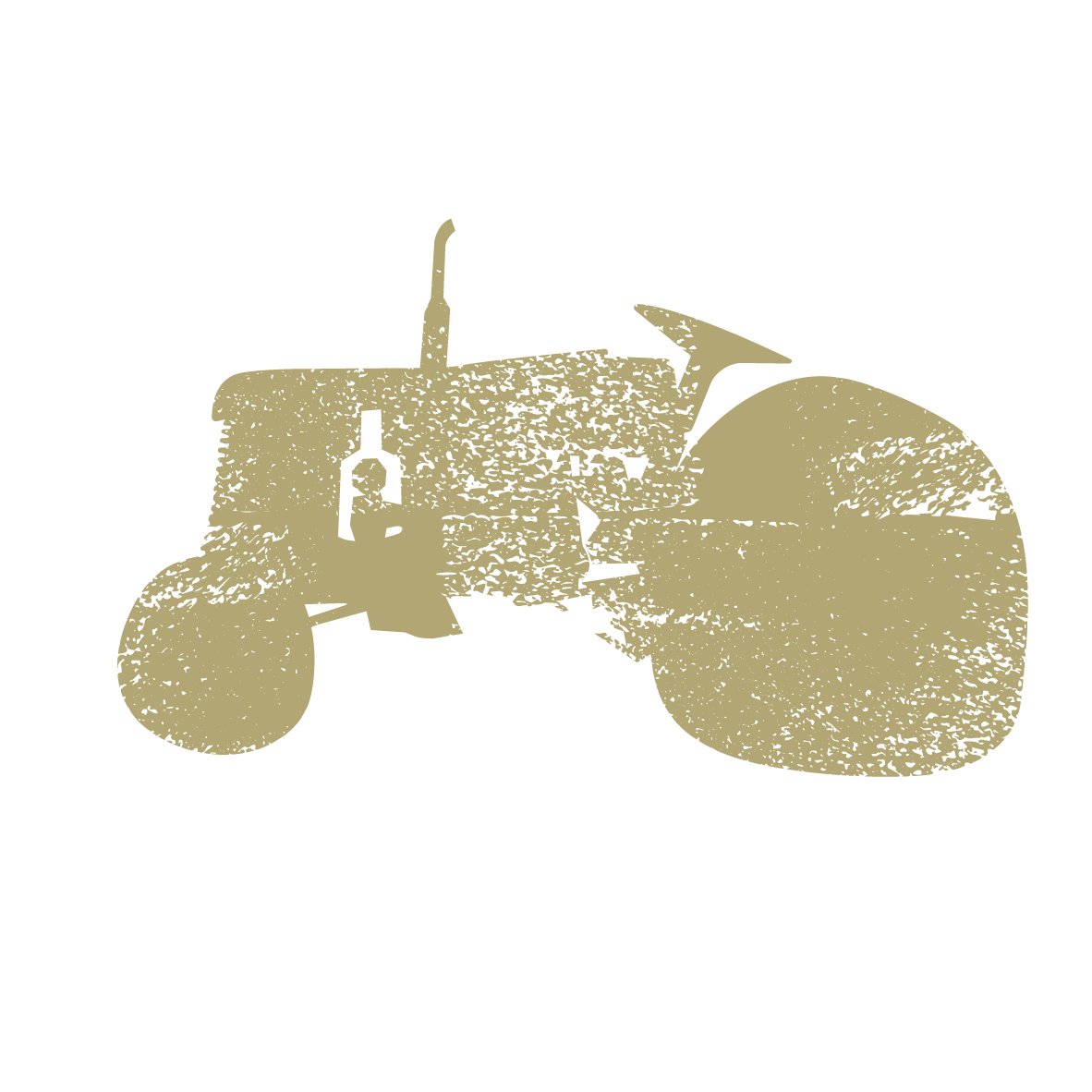 Silhouette of a tractor on a black background.