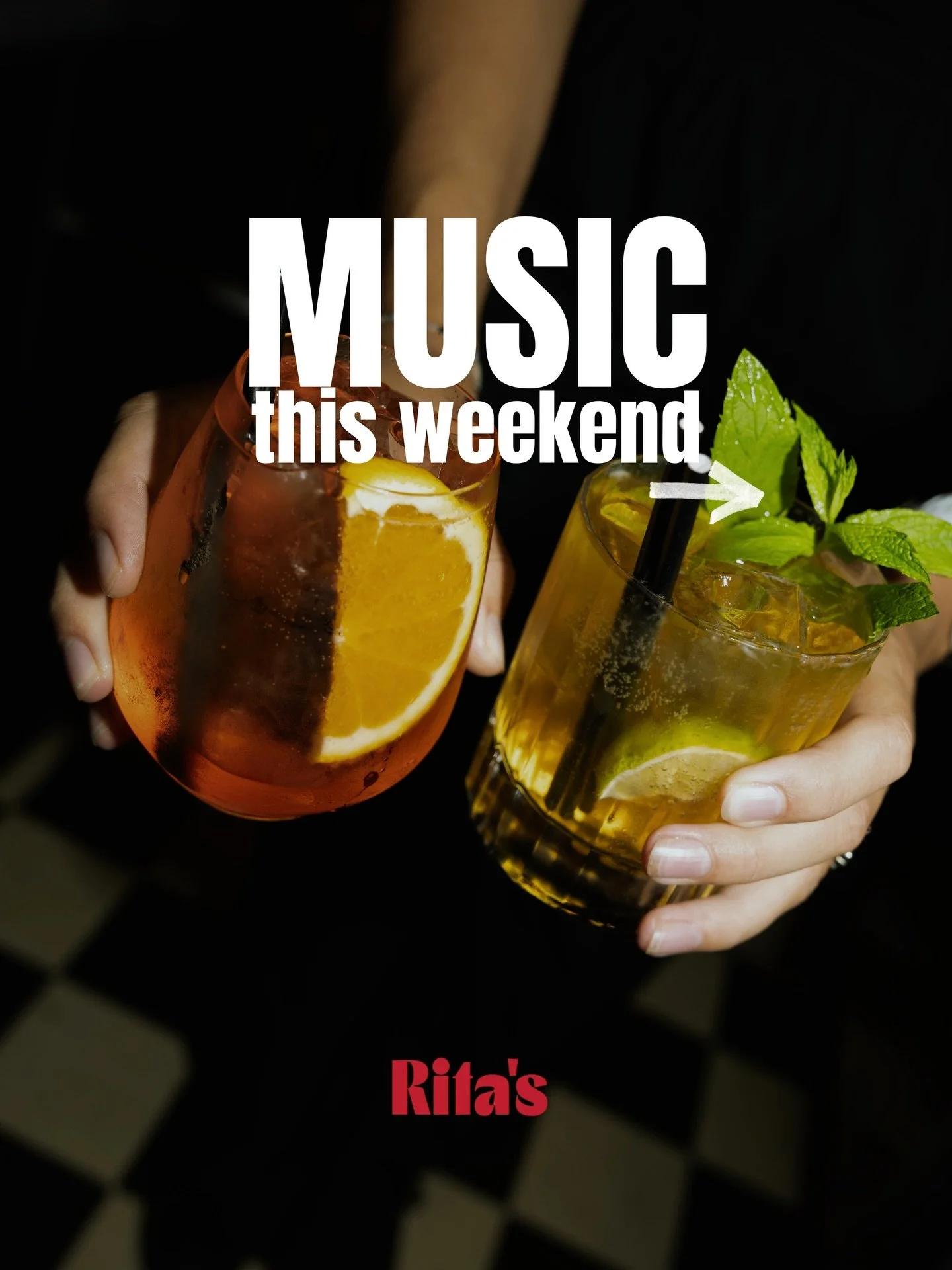 Music lineup for this weekend at Rita&rsquo;s 💐👉