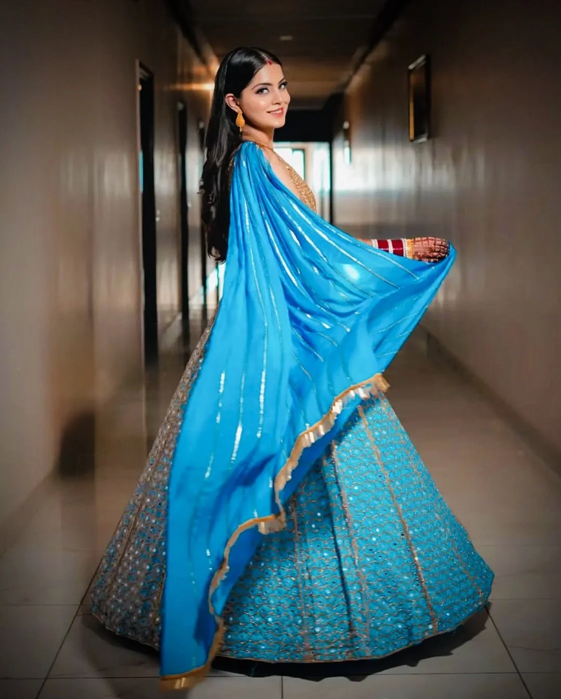 Throwback to wearing something I made 💝
&copy;️Sejal Saini

#designer #punjabibride #selfmade #wedding #gown #fashion #lehenga #dreamdress #bridalgown #mydesign