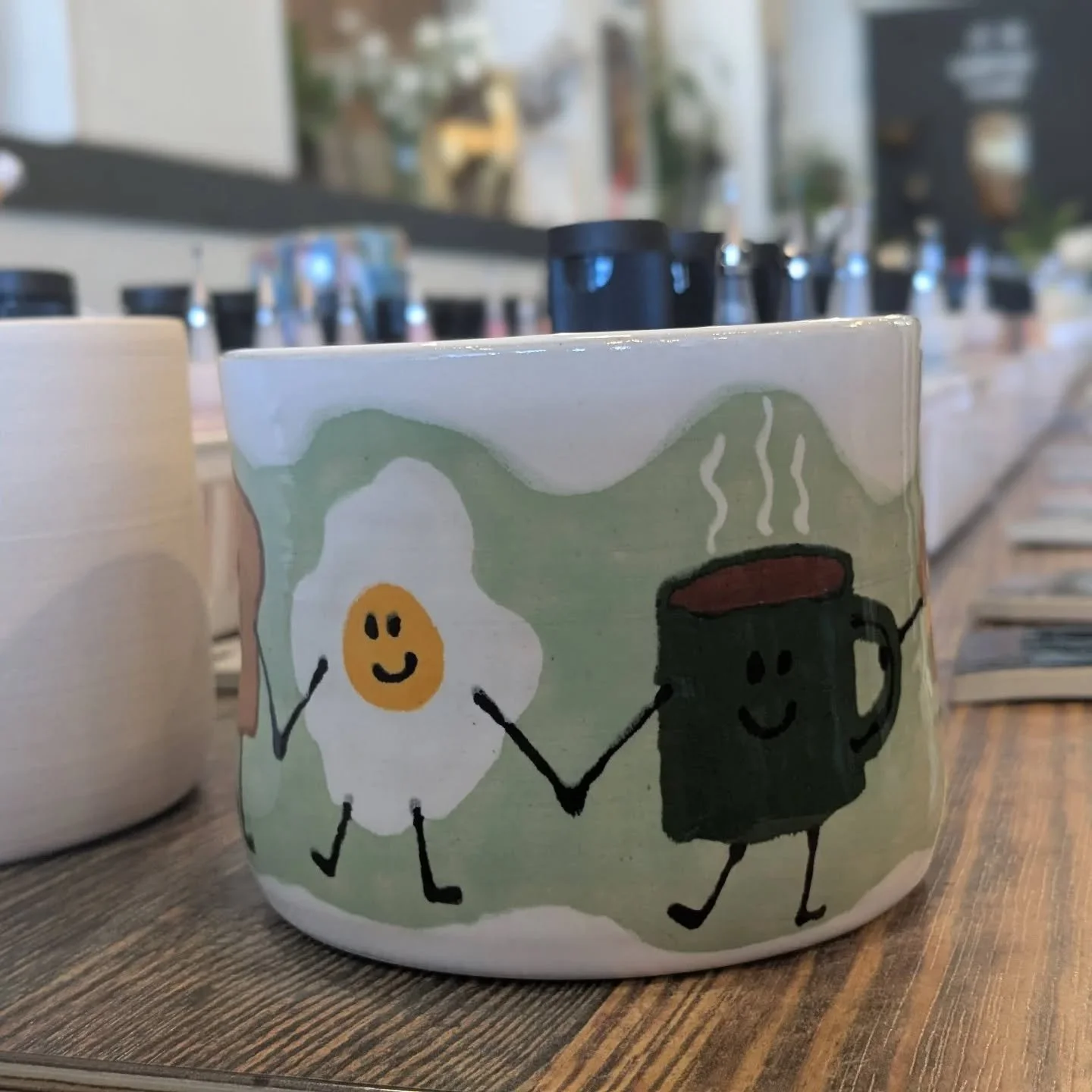 What a great time we had at the Coffee &amp; Paint event on Sunday! Thanks to everyone who came out! Your awesome creations are cooking in the kiln right now. Can't wait to see how they turn out! 

#pyop #potteryglazing #roguevalleyevents