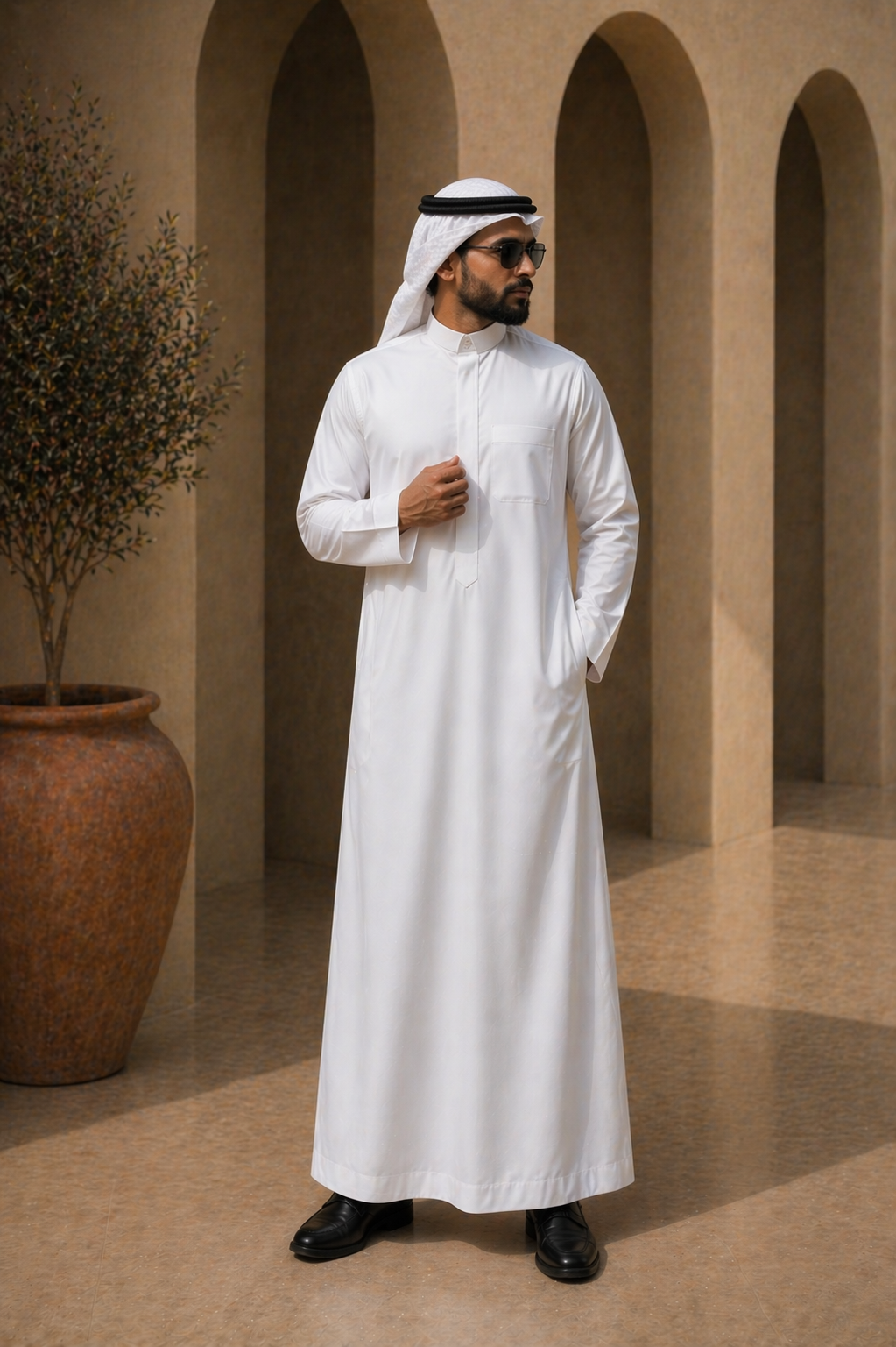 Sayf Thobe (soft pearl White)