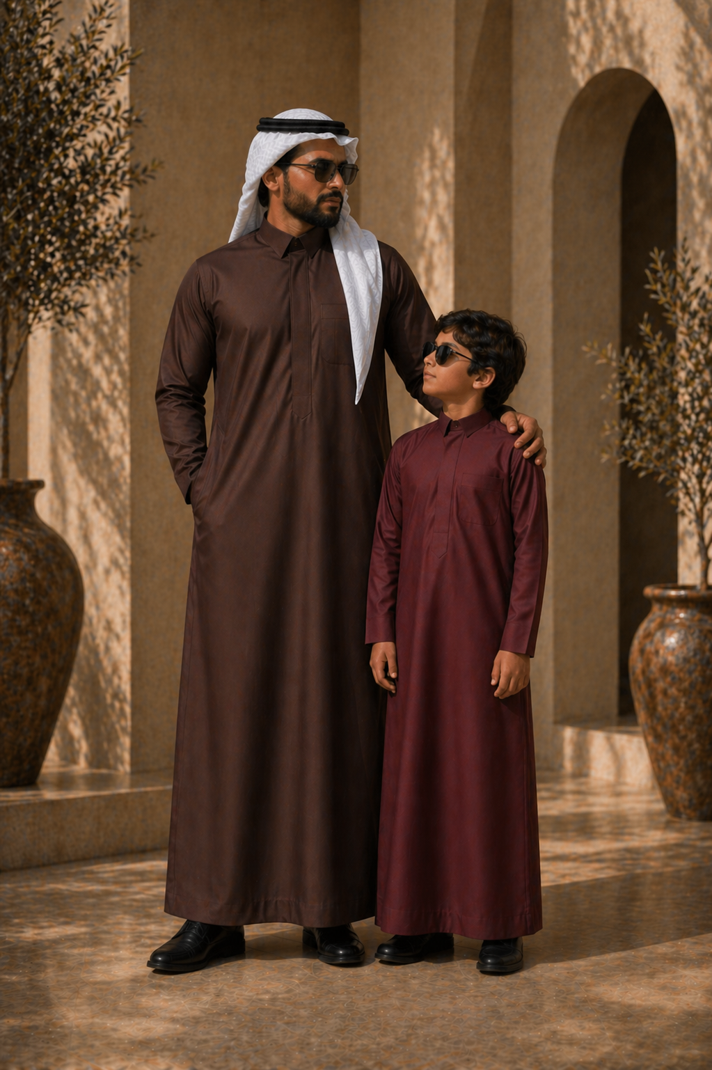 Father & Son Collection: Dark mocha-Dark cranberry