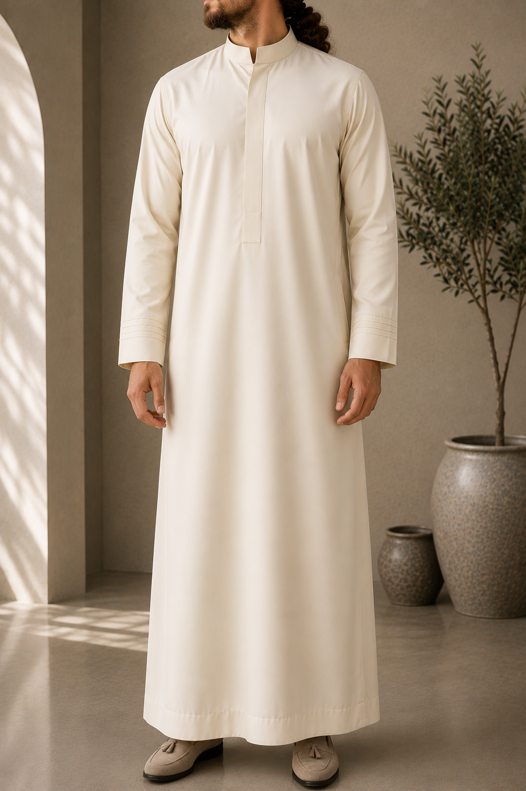 Elegant creme Thobe