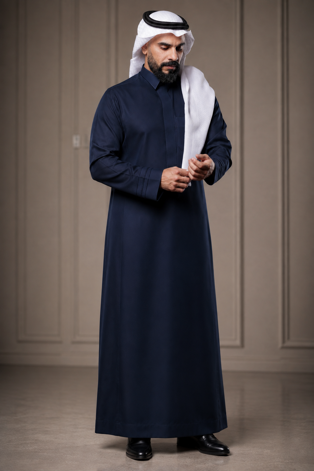Navy Blue Saudi thobe