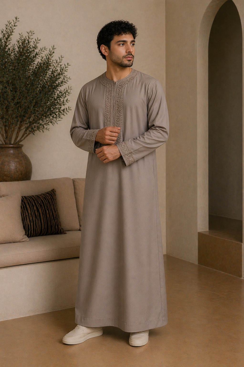 Sahab Taupe (Morrocan Thobe)