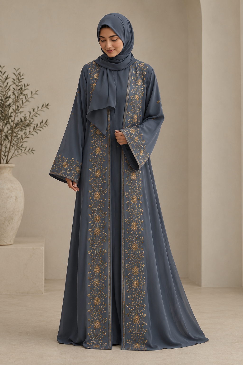 Elegance Embroidered Abaya