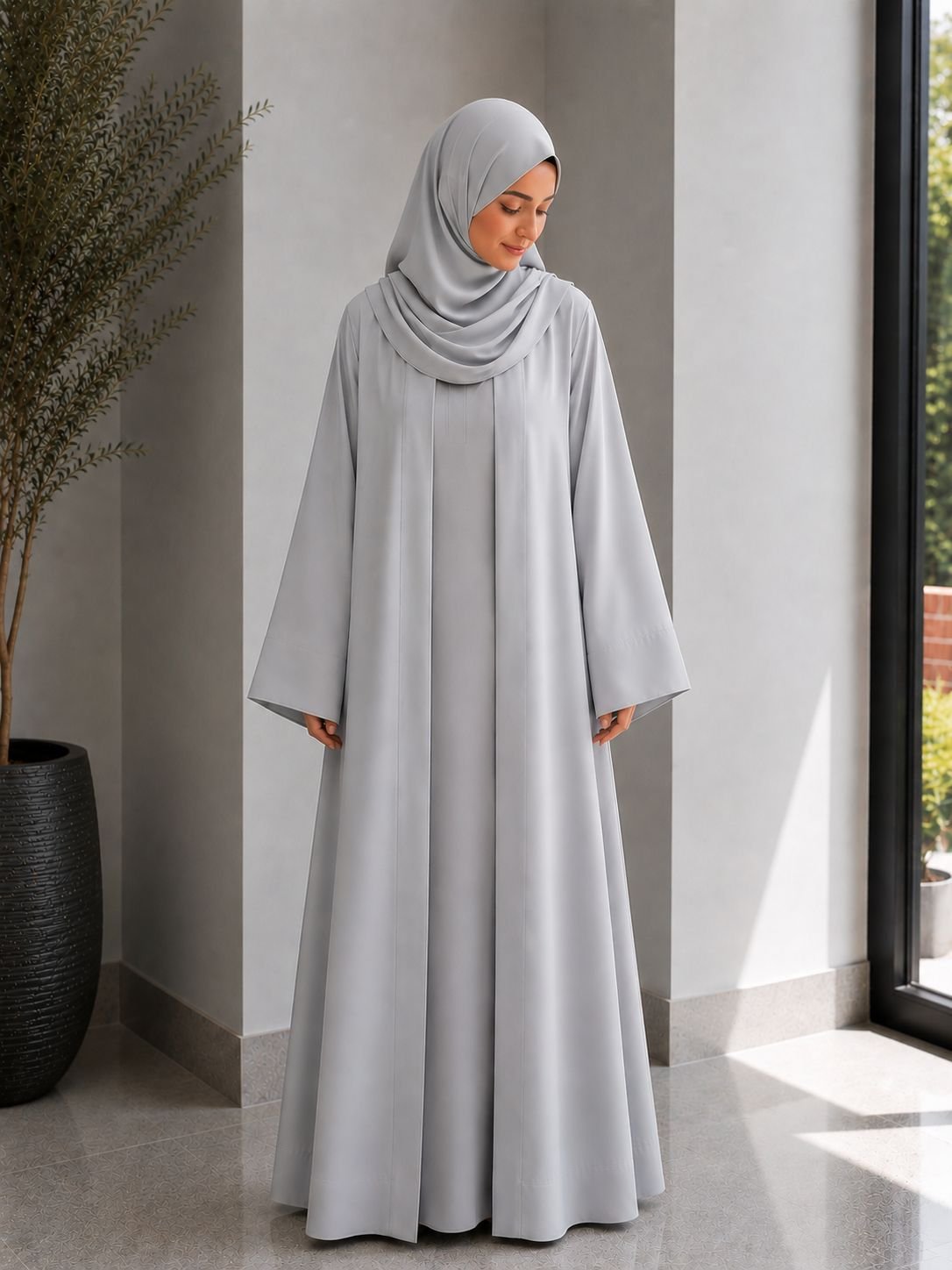 Labwah Grey Abayah